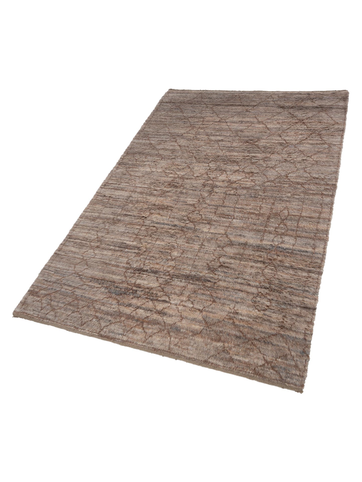Berber Kaunas Natural Brown 8.9x13.3 Hand Knotted Rug