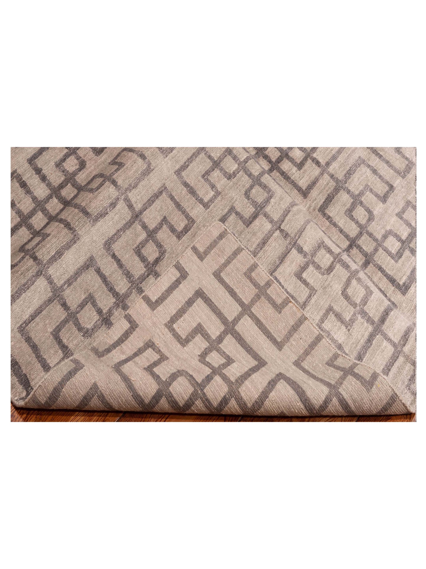 Tibetino 126590 Silver Gray Silver Gray 6x8.9 Hand Knotted Rug