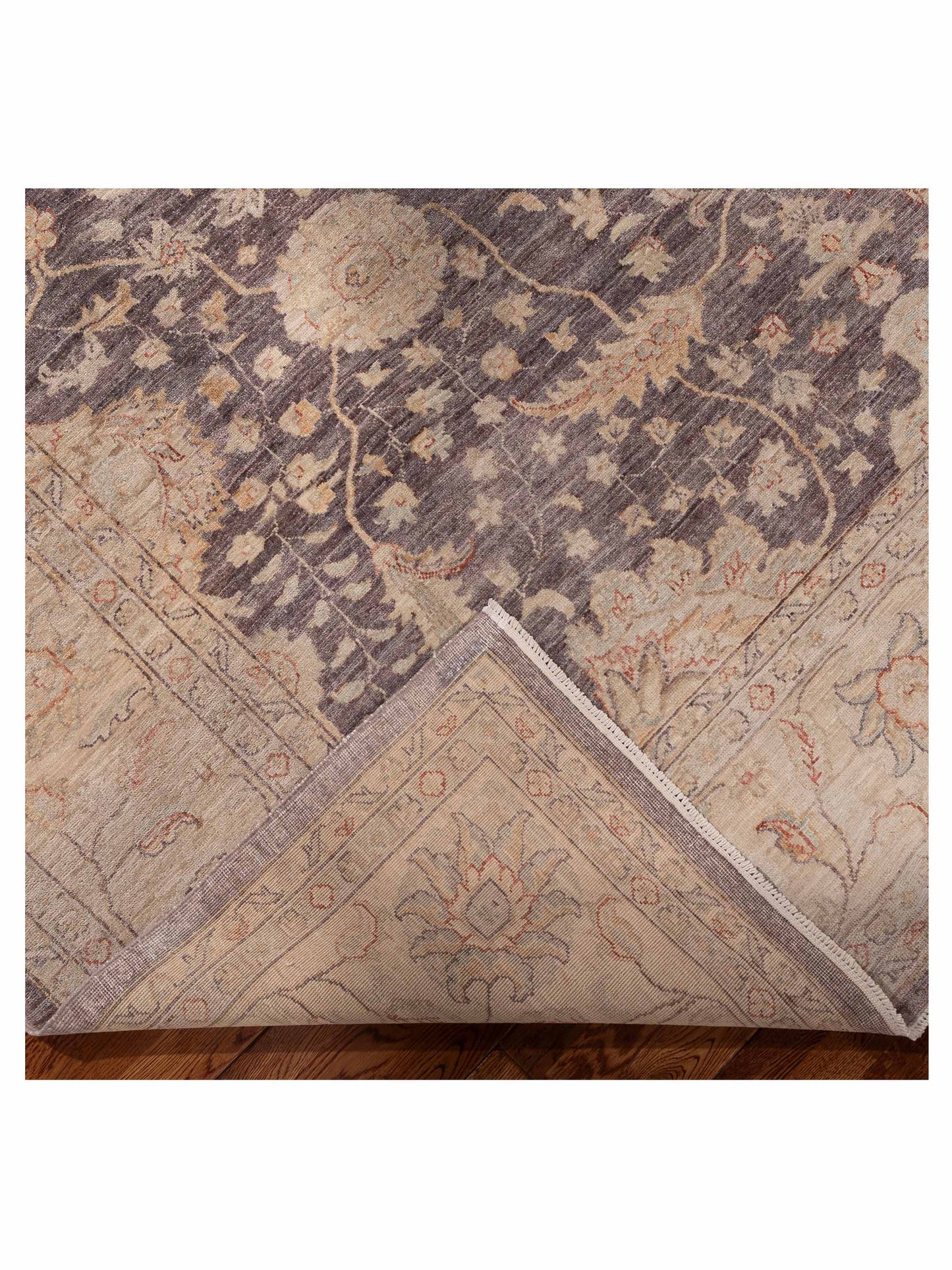 Sultan 156034 Purple Beige 9.2x11.11 Hand Knotted Rug