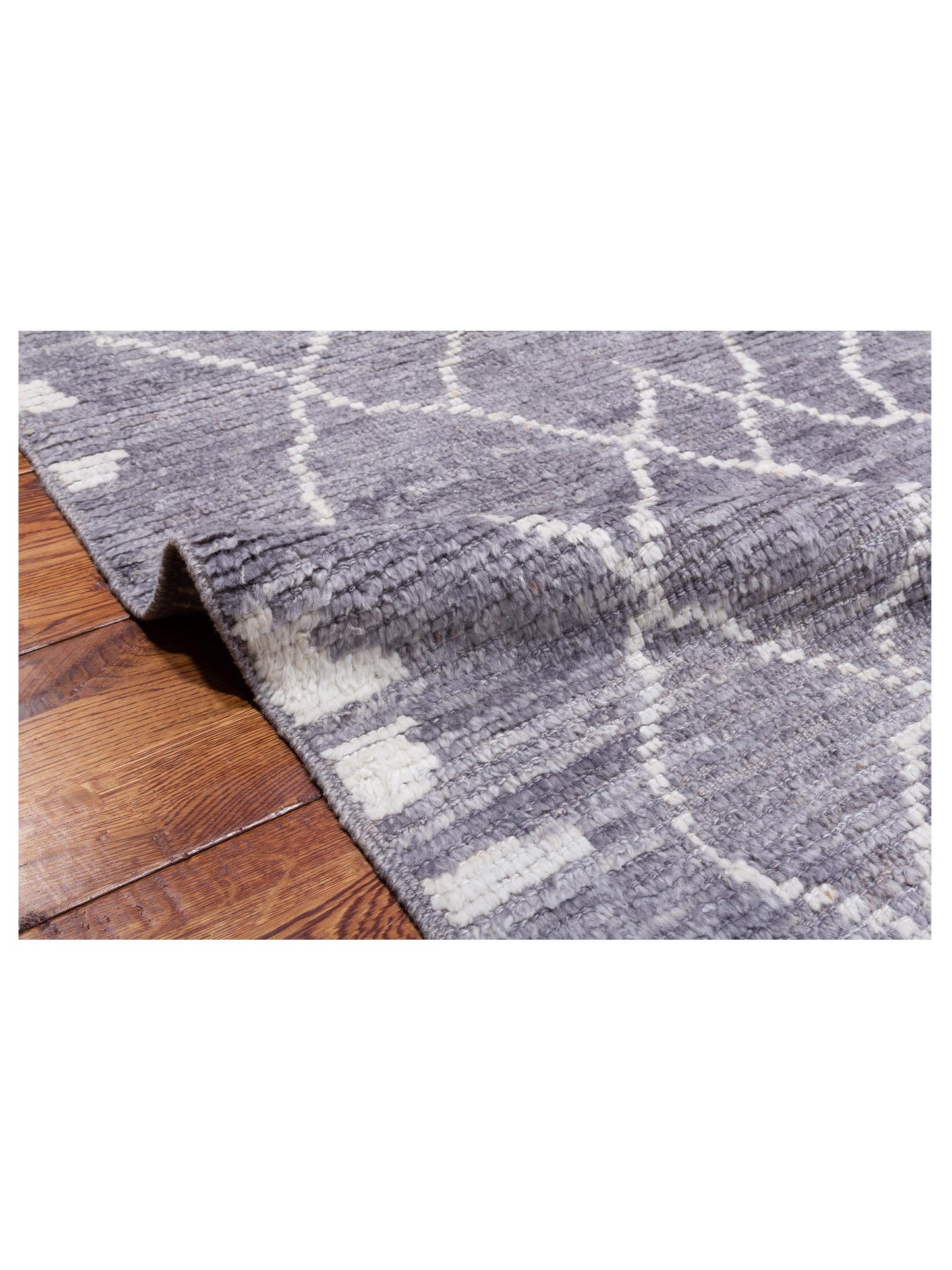 Berber Aspendos Dark Gray Ivory 10.3x14 Hand Knotted Rug