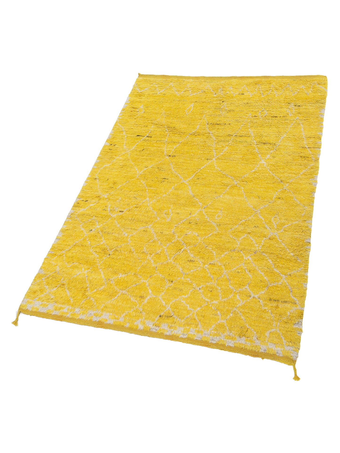 Berber Aspendos Yellow Naturel 6.10x10.1 Hand Knotted Rug