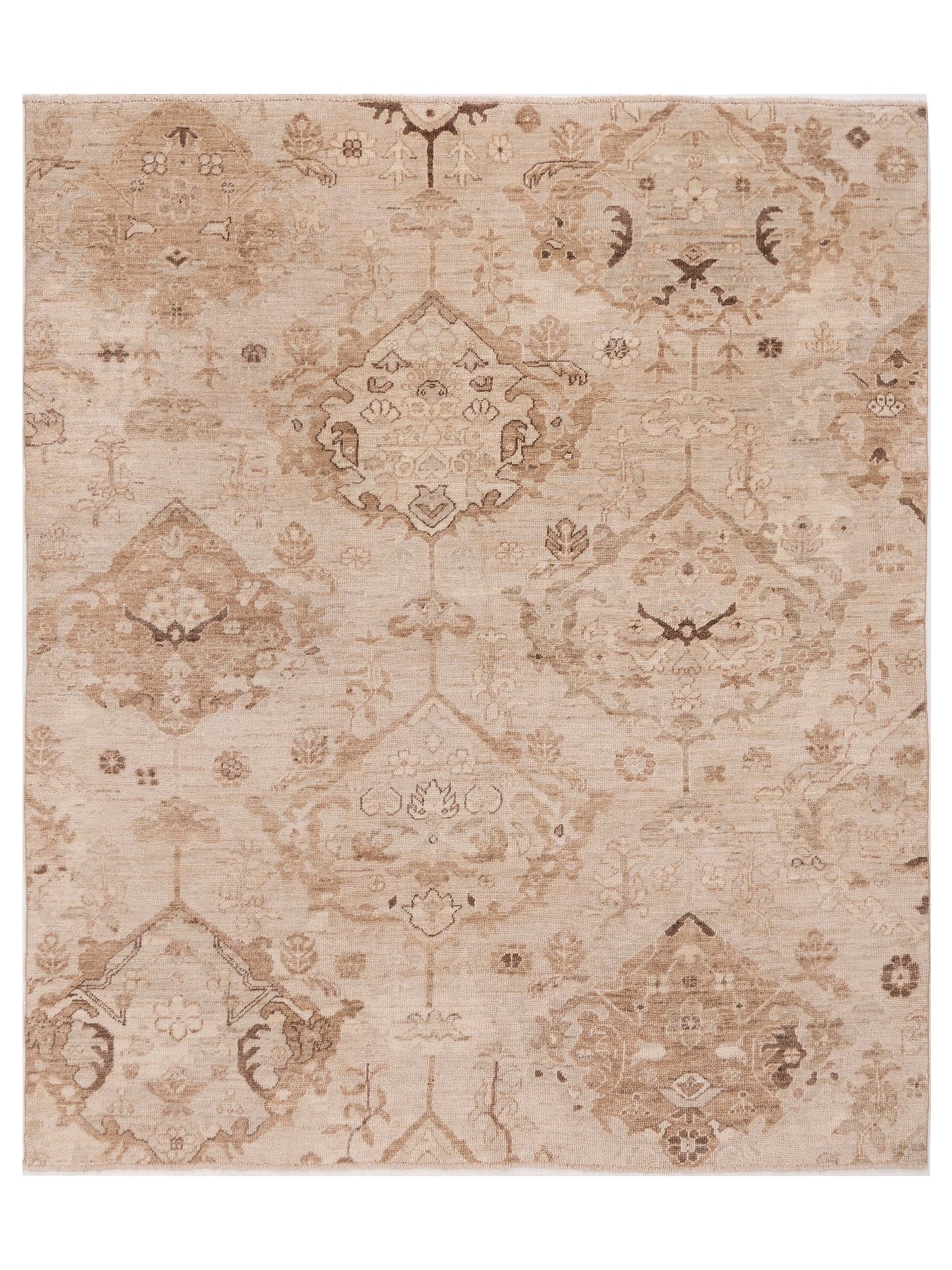 Anadol Angora Oushak  Cream Brown Traditional