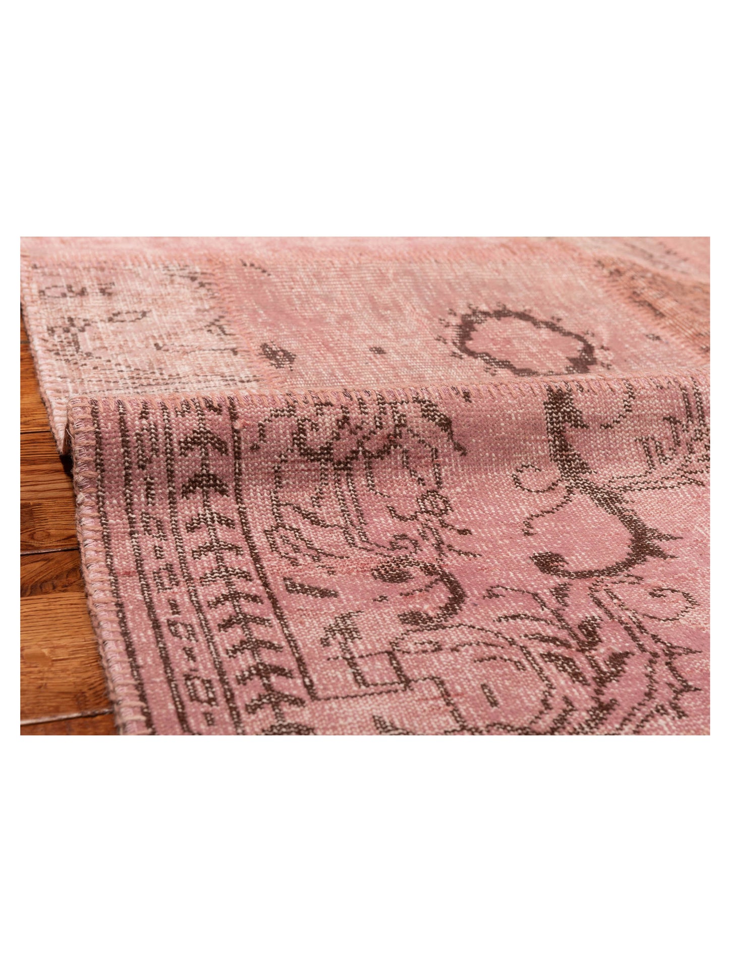 Turkish Vestige Patchwork 149168 Pink 9.1x12 Hand Knotted Rug