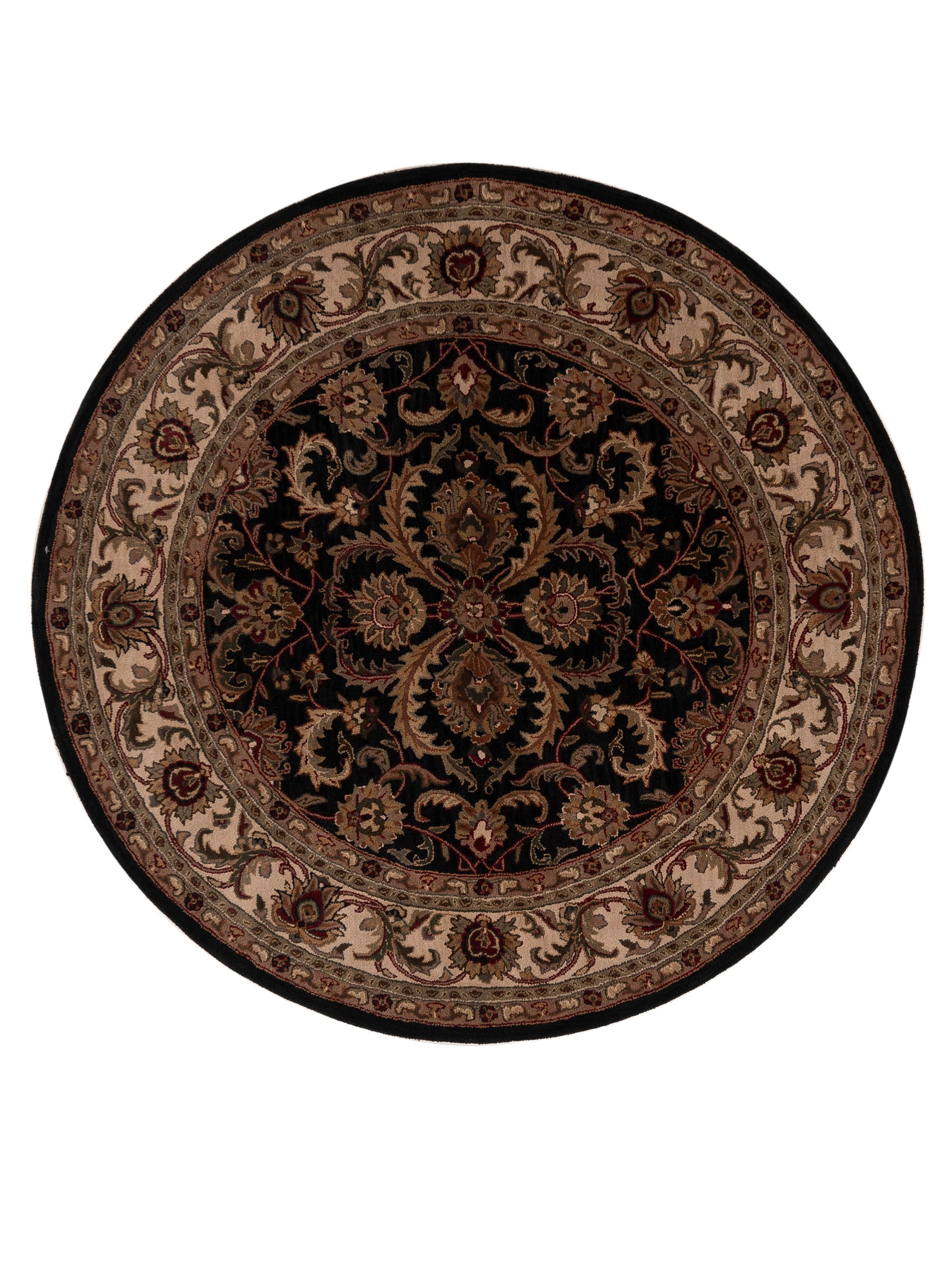 Rajpur Hand Tufted  Black Cream Transitional