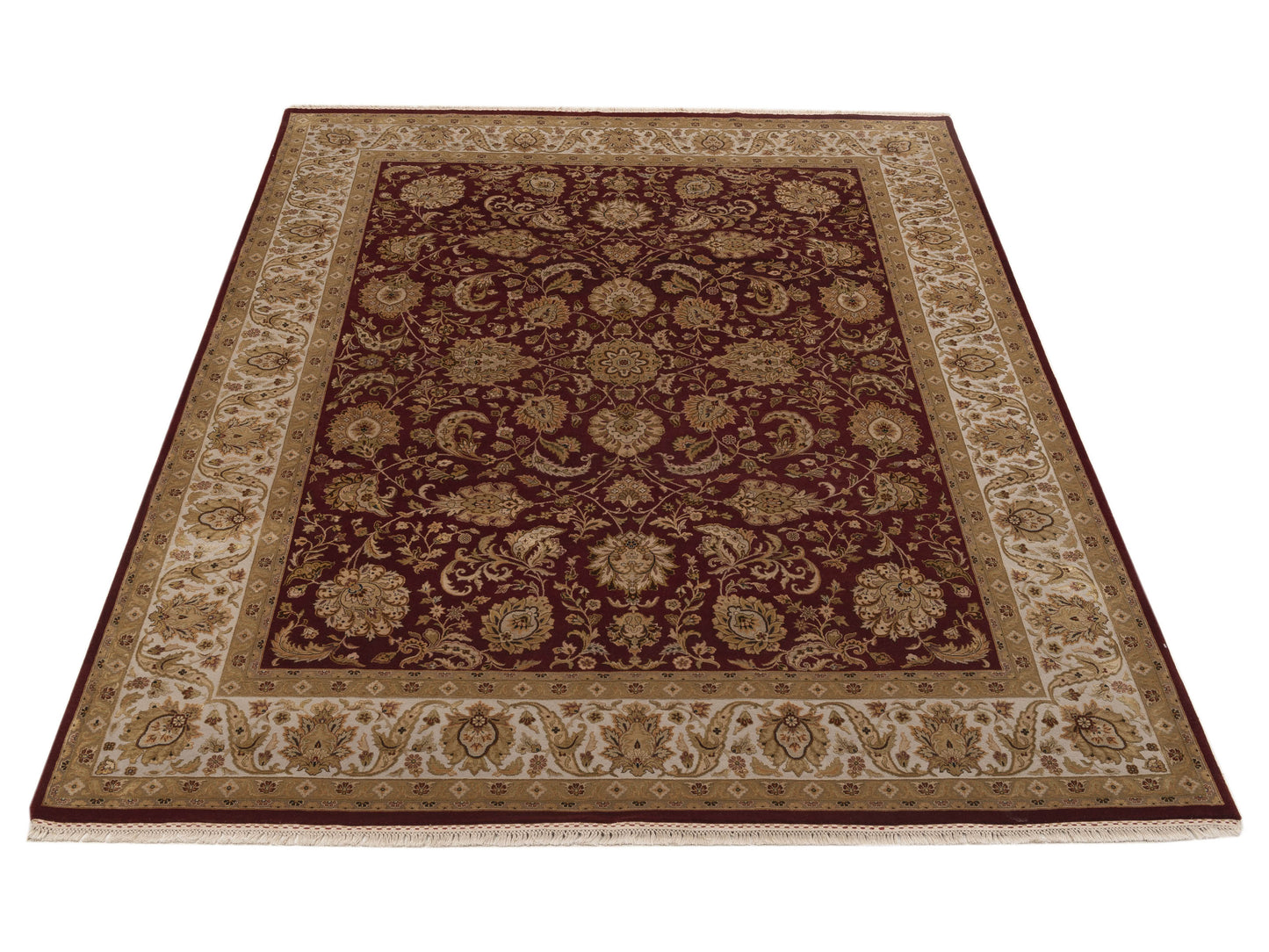 Imperial Silk 153485 Ivory Ivory 4x6 Hand Knotted Rug
