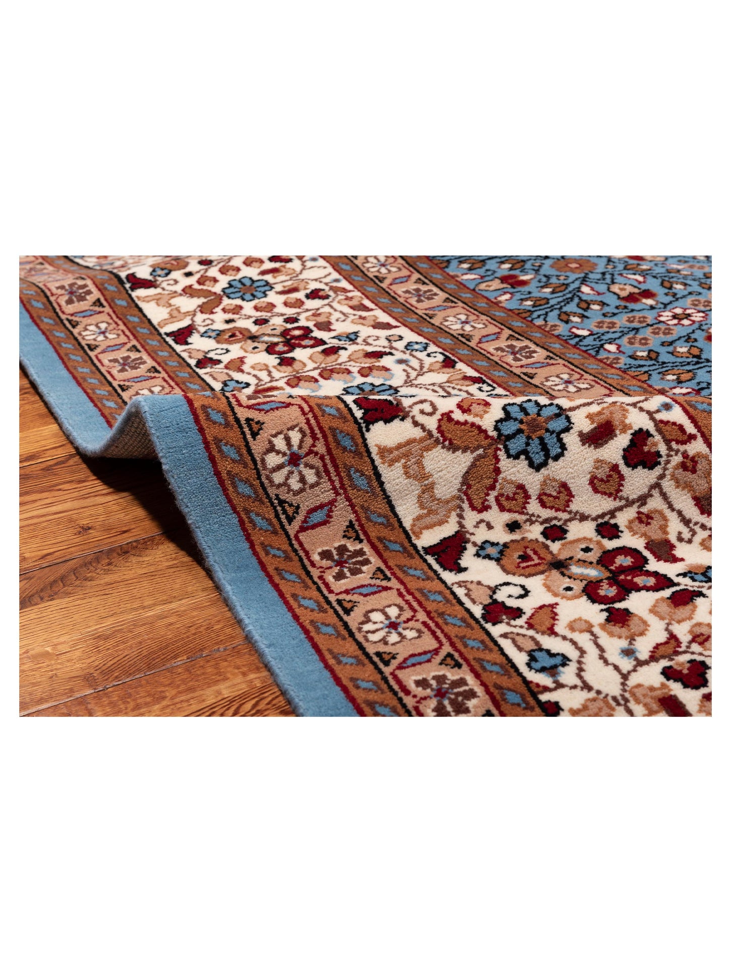 Kayseri 153004 Light Blue Ivory 10x13.2 Hand Knotted Rug