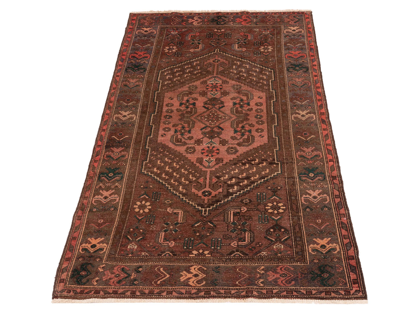 Persian 147335 Brown Brown 4.2x7.2 Hand Knotted Rug