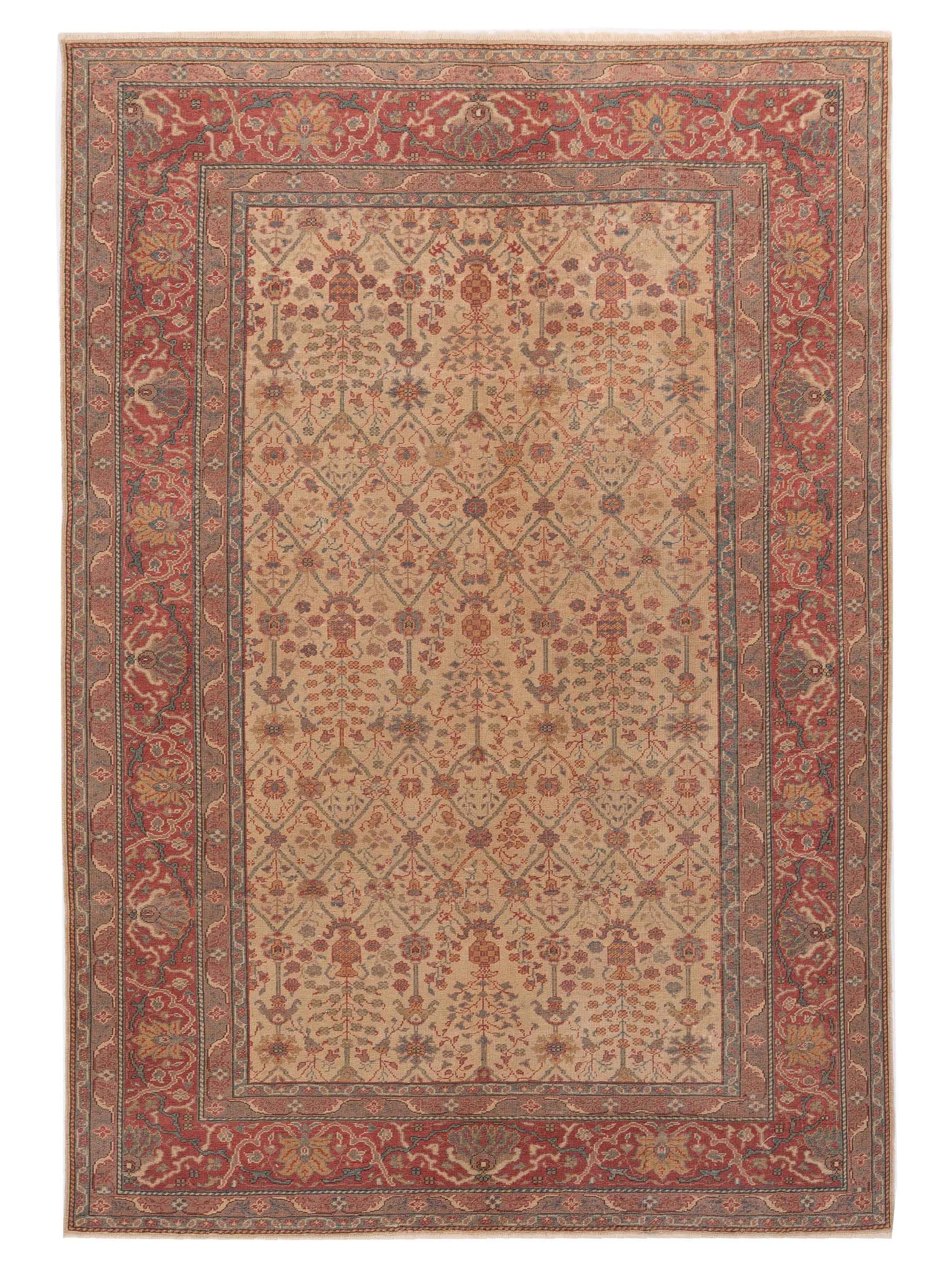Pasha Antique Loom  Ivory Pink Traditional