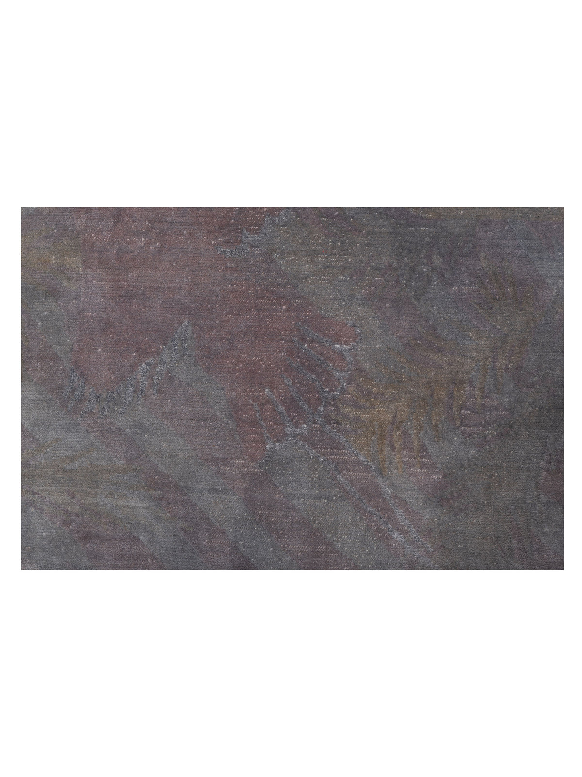 Vintage 951007 Silver Plum 8.1x9.1 Hand Knotted Rug