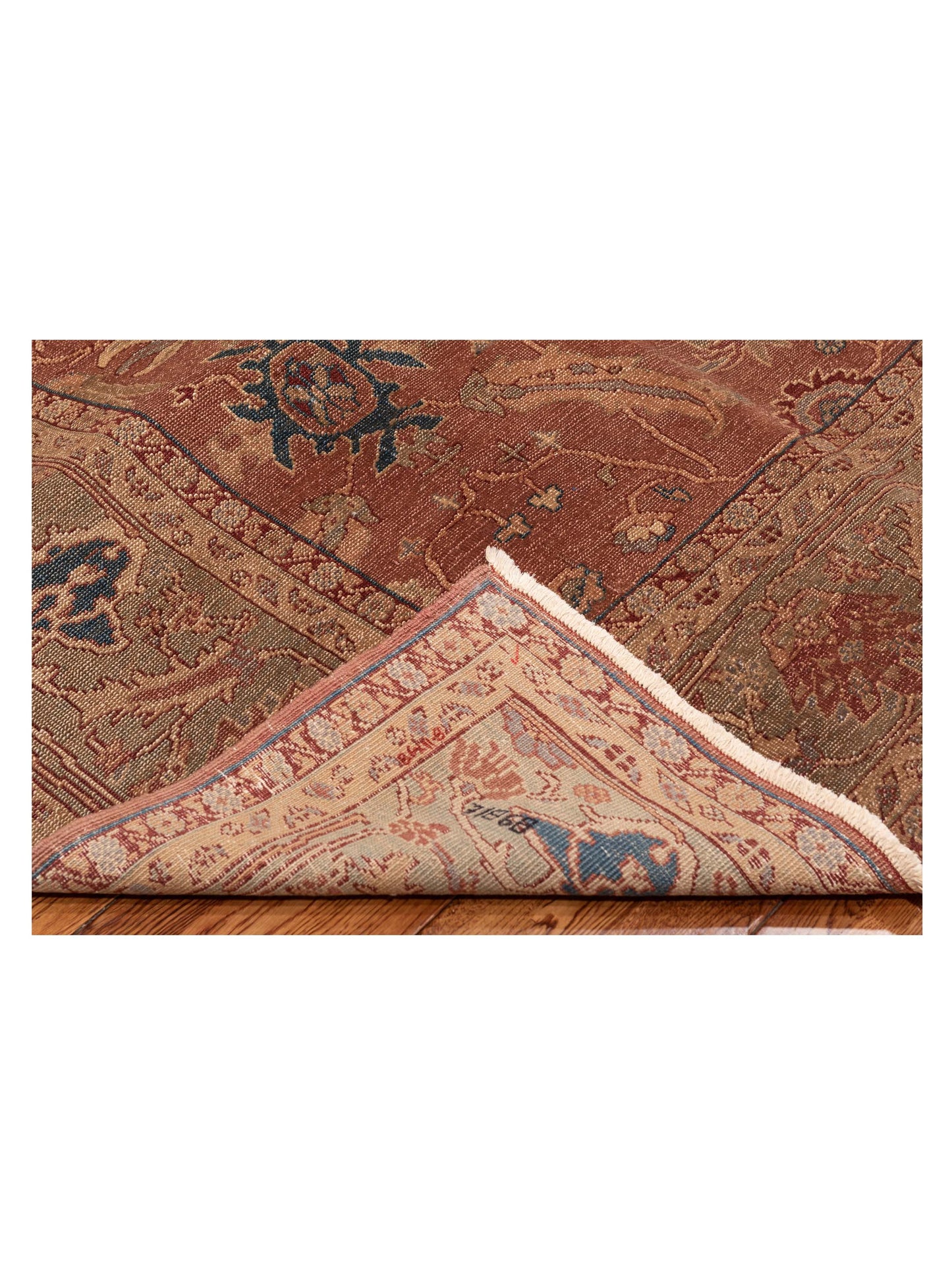 Turkish Elvan 71868 Brick Green 8.6x11.9 Hand Knotted Rug