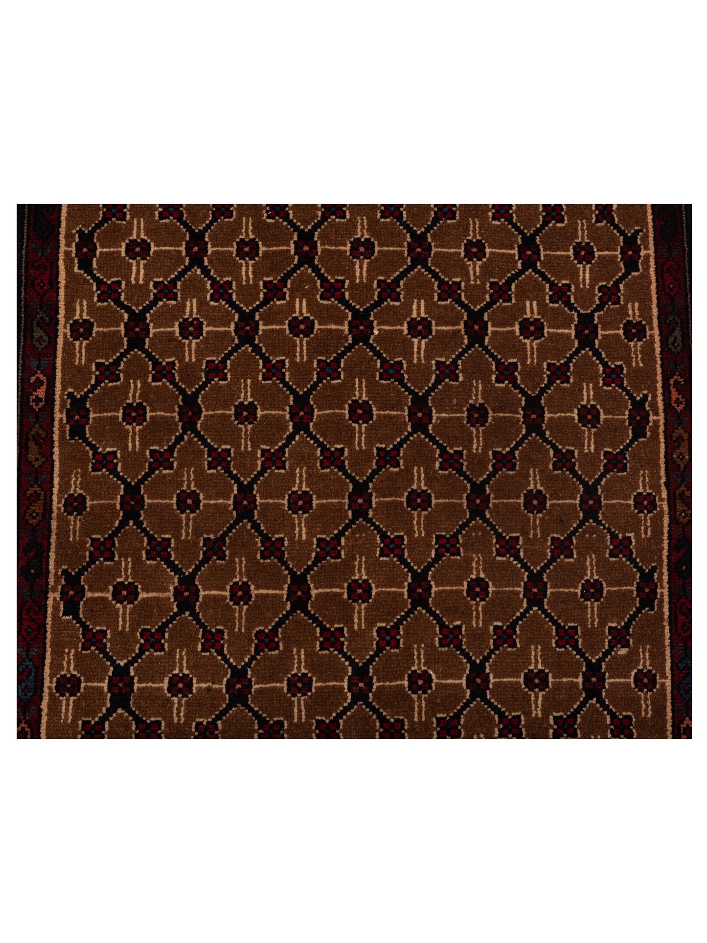 Persian 85762 Brown Navy 3.5x12.11 Hand Knotted Rug