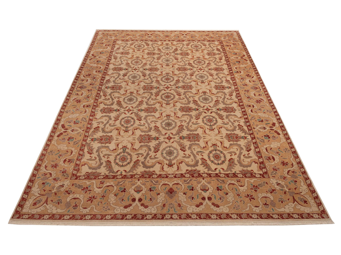 Antique Loom 104466 Ivory Gold 10.5x14.2 Hand Knotted Rug