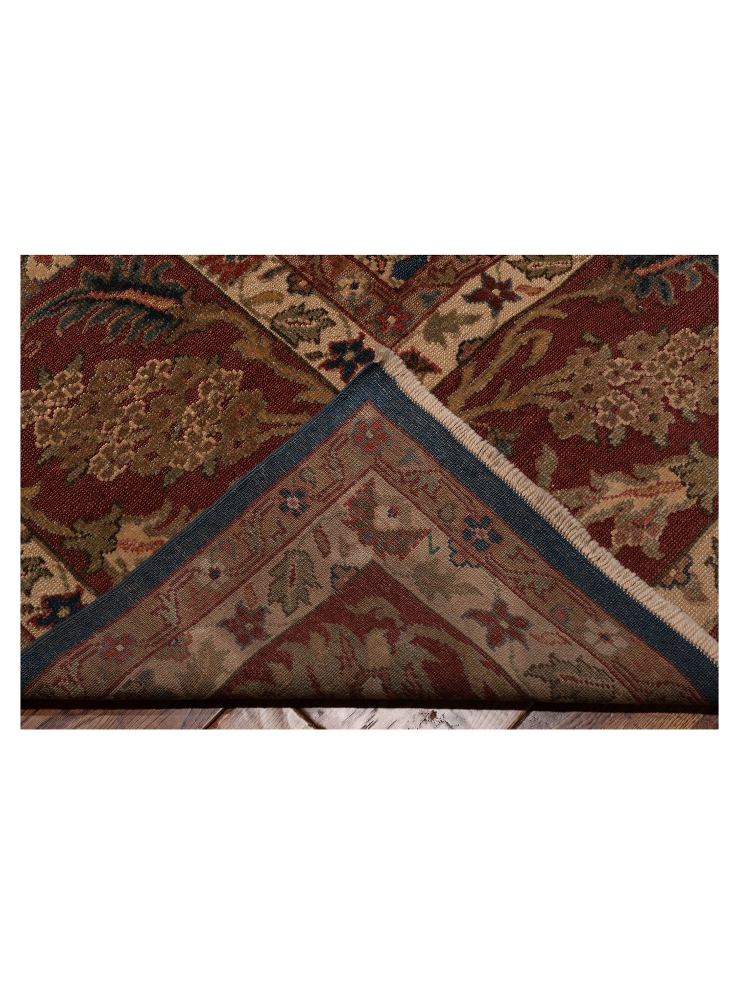 Antique Loom 104398 Navy Burgundy 12.2x17.3 Hand Knotted Rug