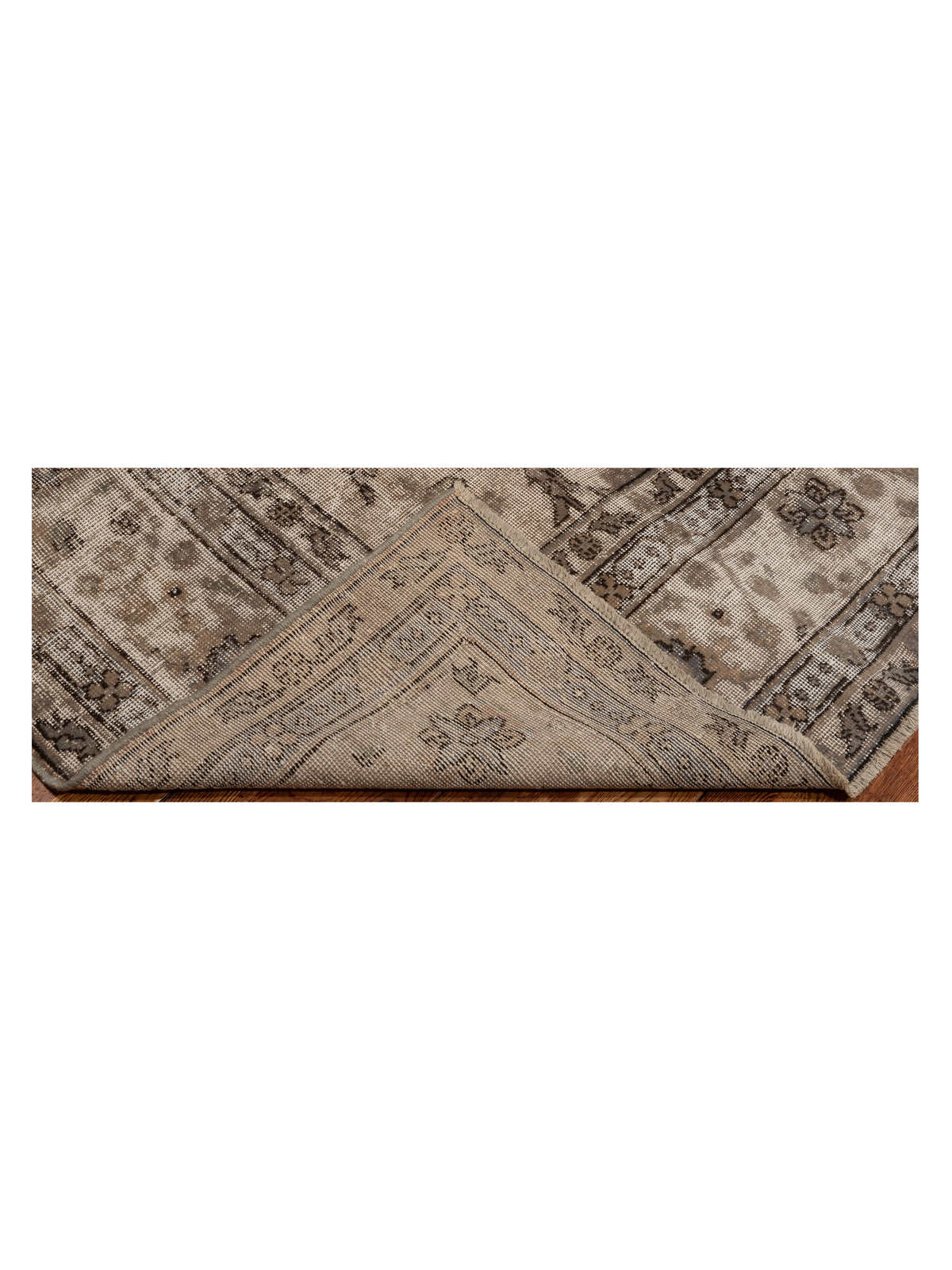 Vintage 122722 Gray 7.6x11.10 Hand Knotted Rug