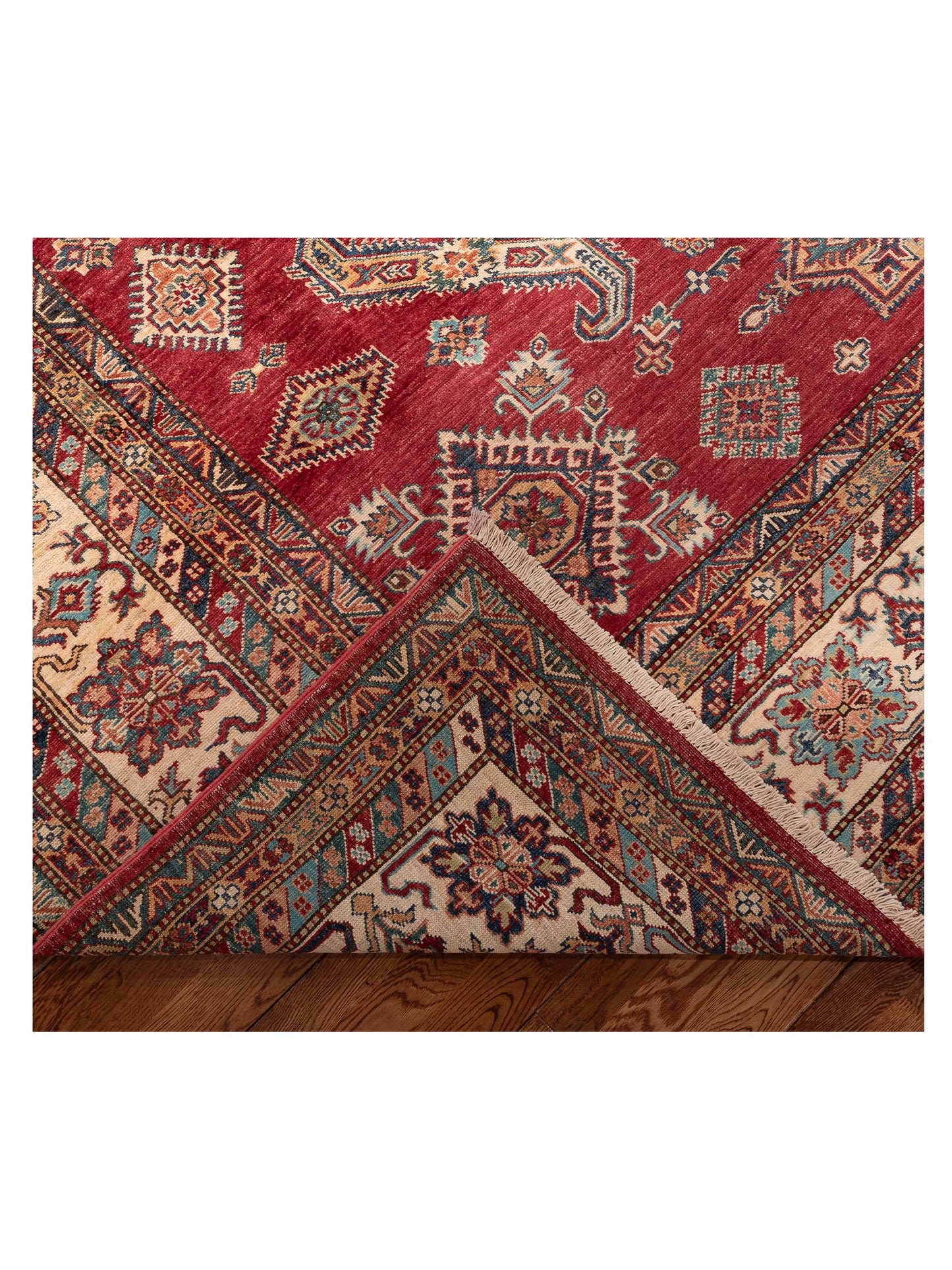 Kazak 151267 Red Ivory 8.11x12 Hand Knotted Rug