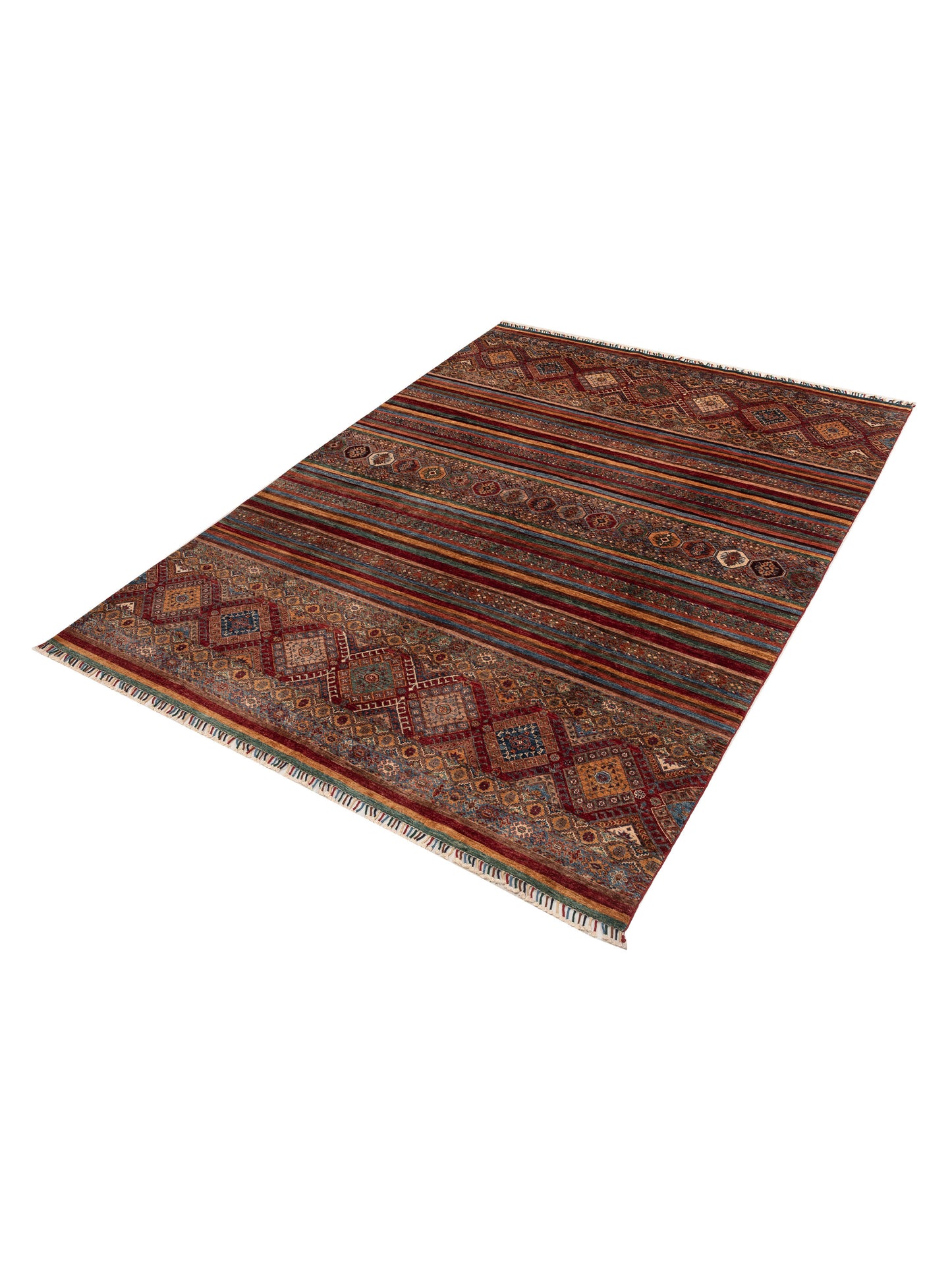 Khorjin 151294 Multi Multi 8.11x11.10 Hand Knotted Rug