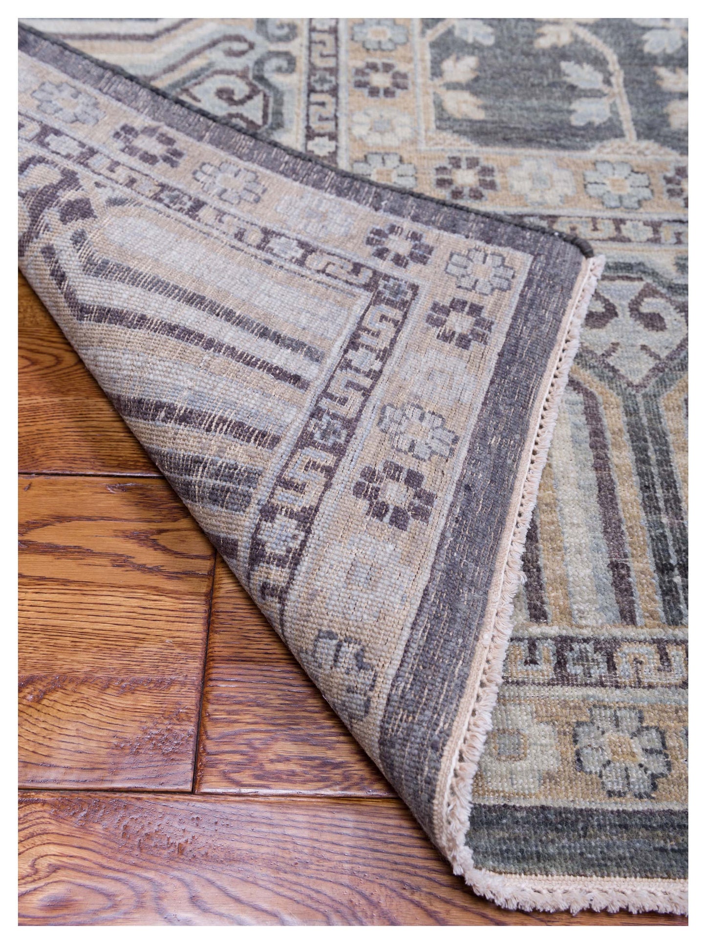 Platinum 127362 Dark Gray Brown 9.11x13.9 Hand Knotted Rug