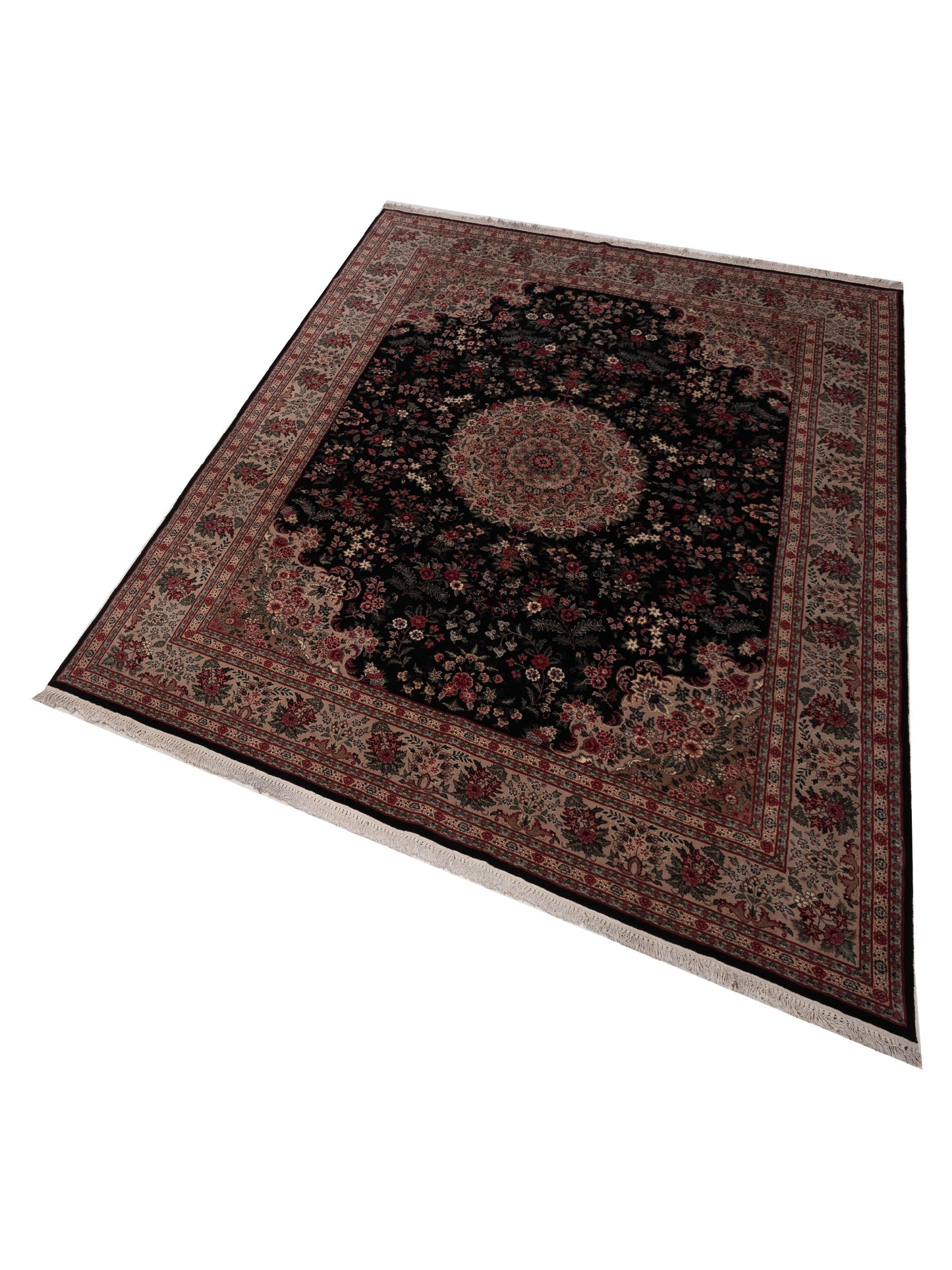 Magnolia 104661 Black Beige 7.8x10.1 Hand Knotted Rug