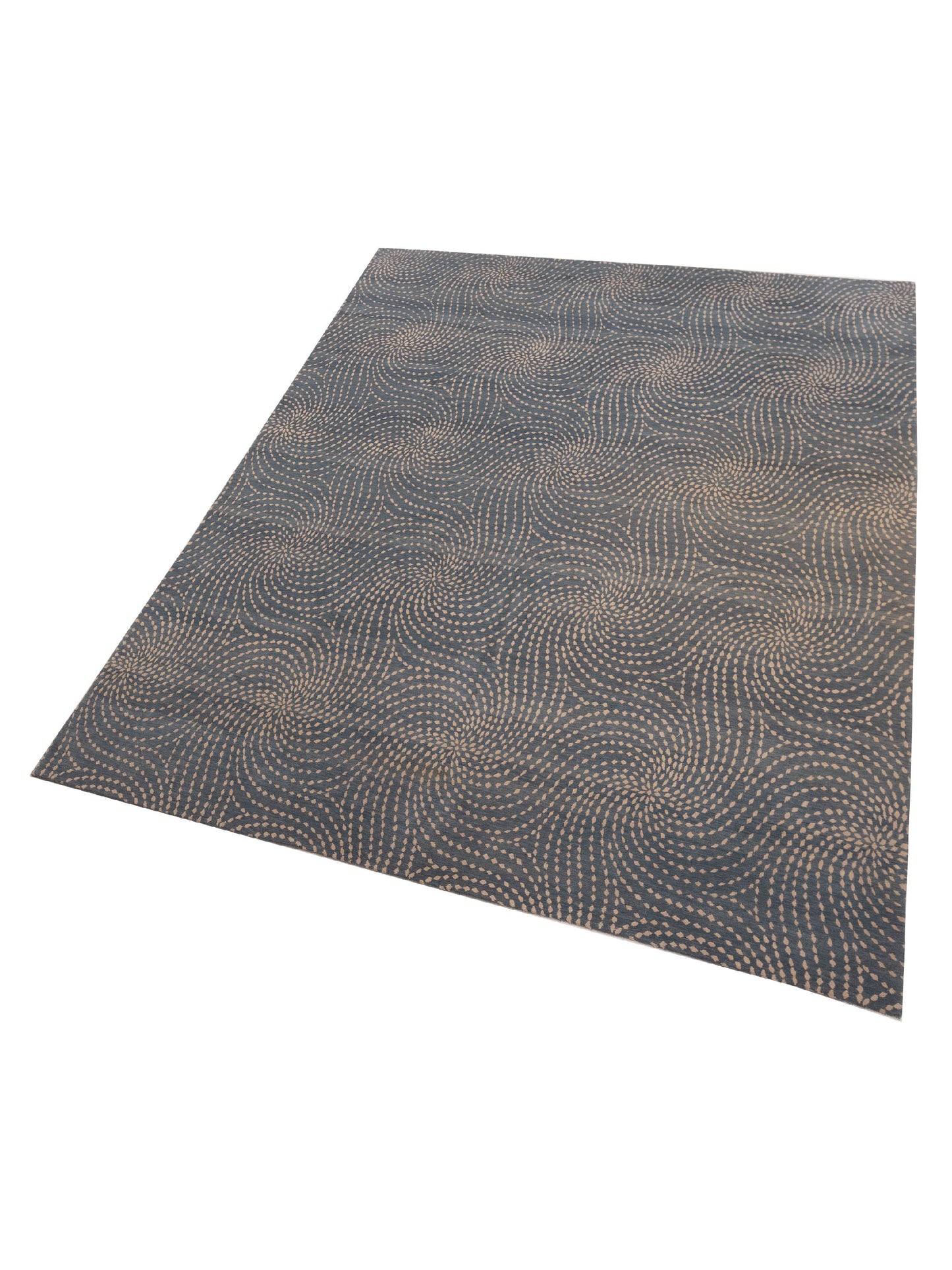 Nepalese 104157 Blue Gray 9x12 Hand Knotted Rug