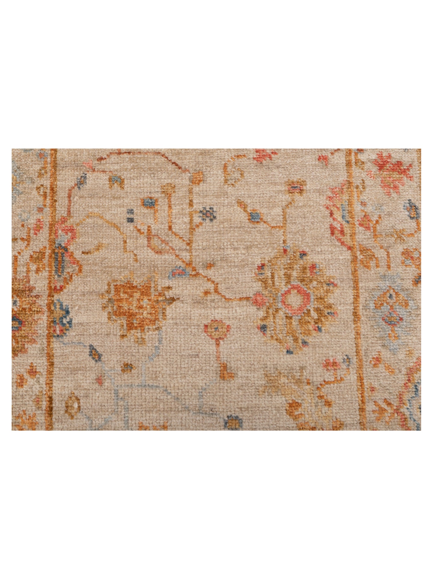 Angora Oushak 149390 Ivory Ivory 2.6x13.2 Hand Knotted Rug