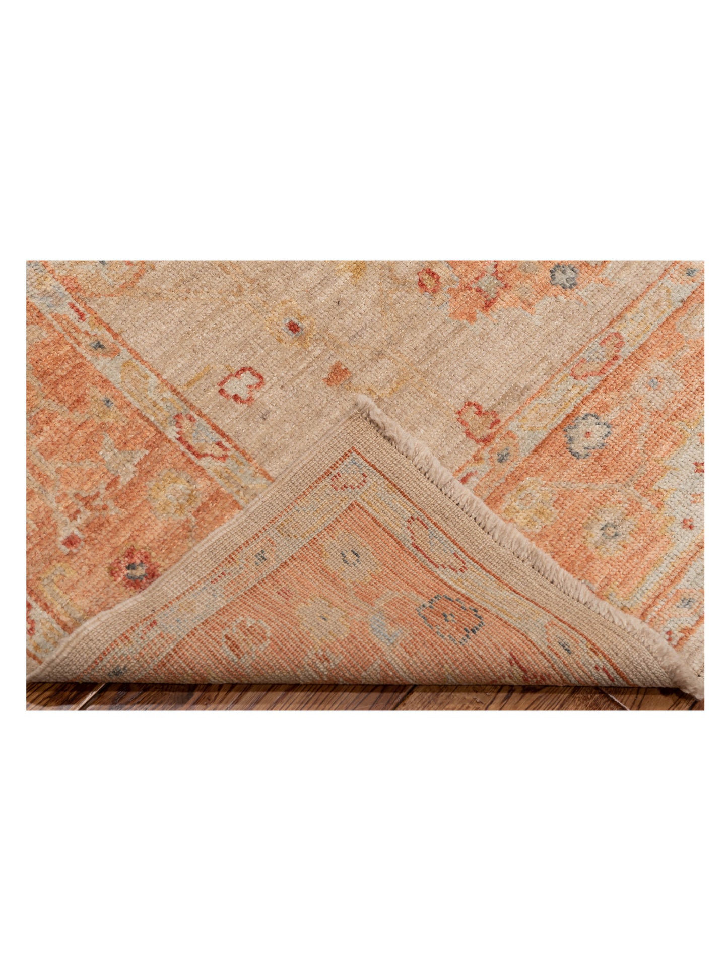 Angora Oushak 149326 Beige Rust 6x13.2 Hand Knotted Rug