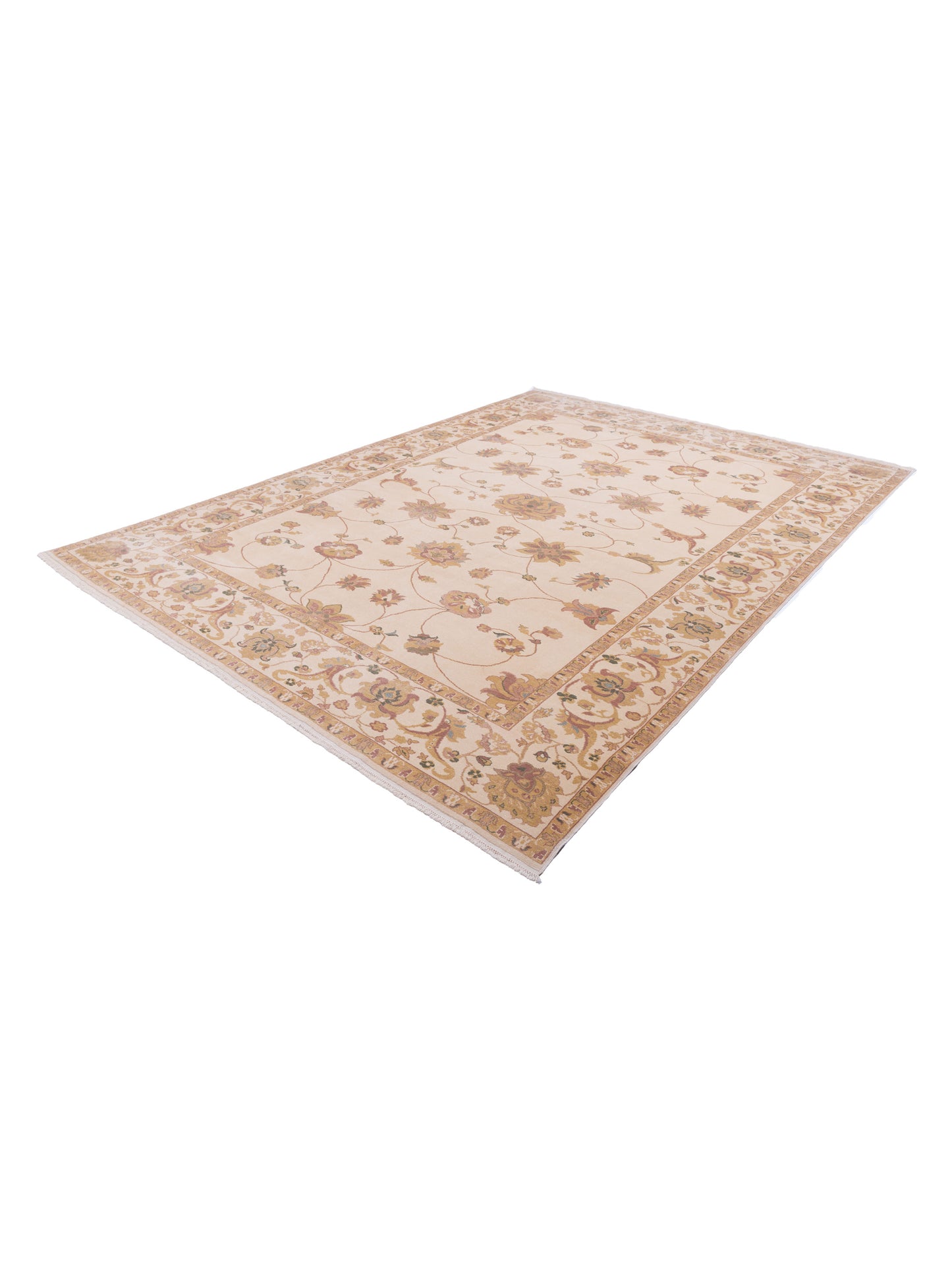 Antique Loom 108183 Ivory Ivory 10.2x14 Hand Knotted Rug