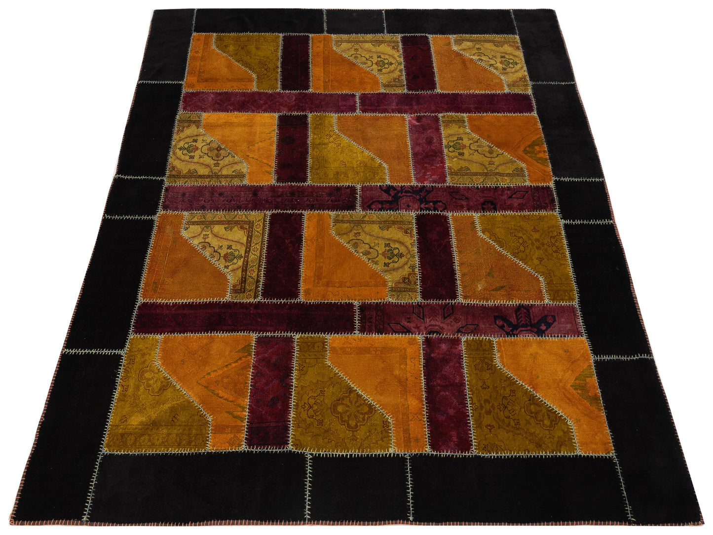 Turkish Vestige Patchwork 114240 Multi 9.4x12 Hand Knotted Rug