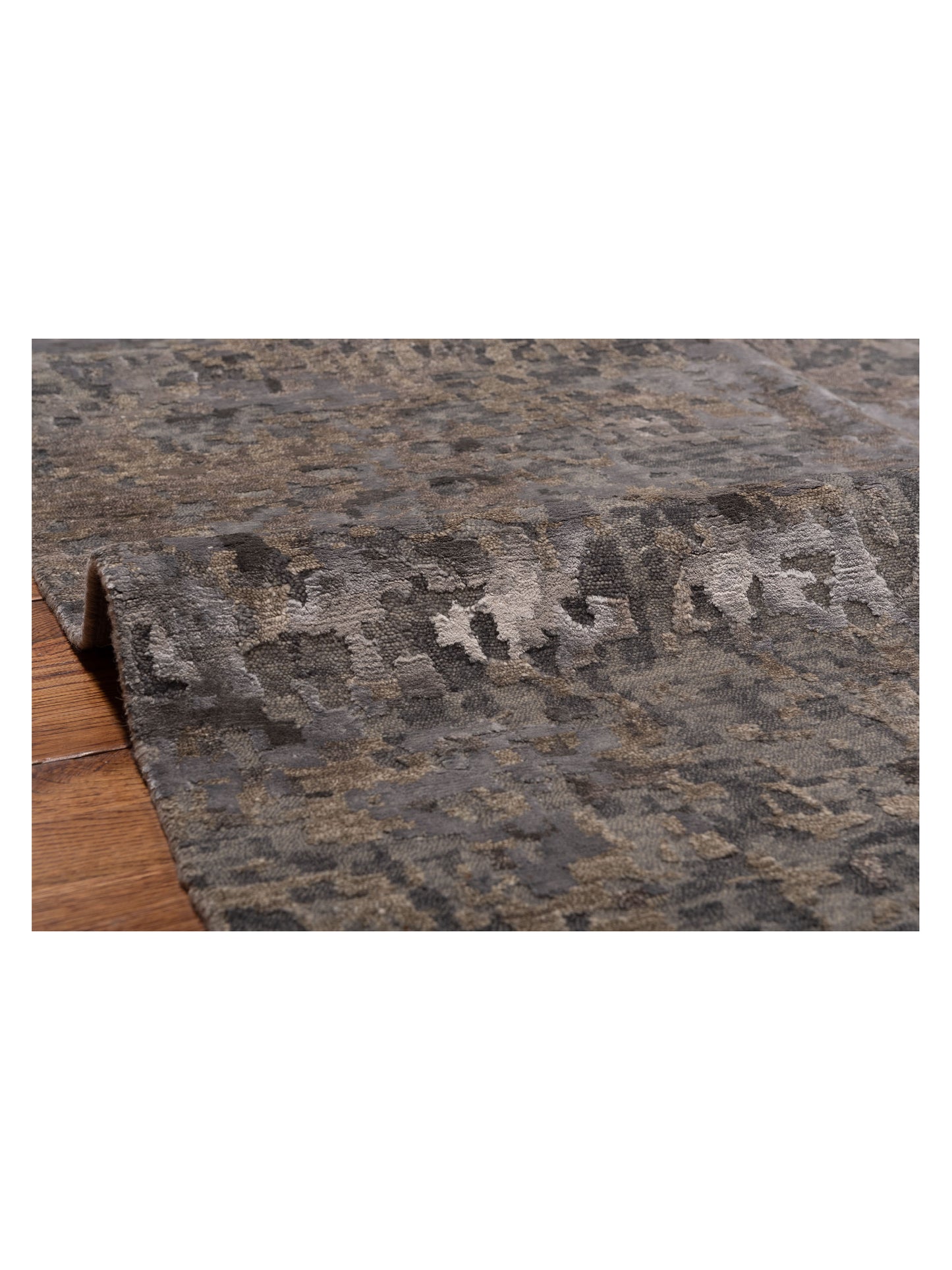 Tibetino 129337 Gray 9.11x13.9 Hand Knotted Rug