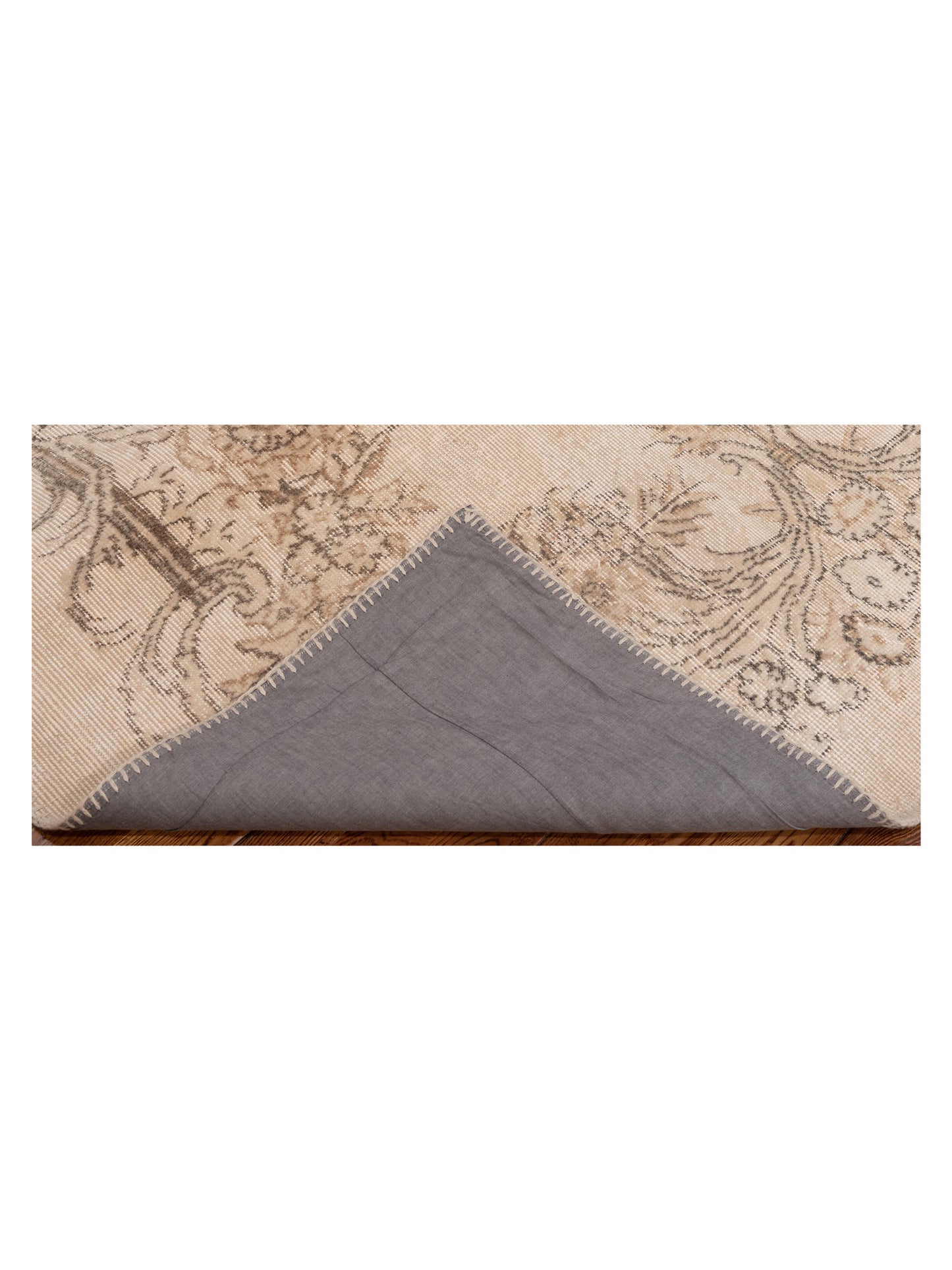 Turkish Vestige Patchwork 130961 Natural 11.6x15.6 Hand Knotted Rug