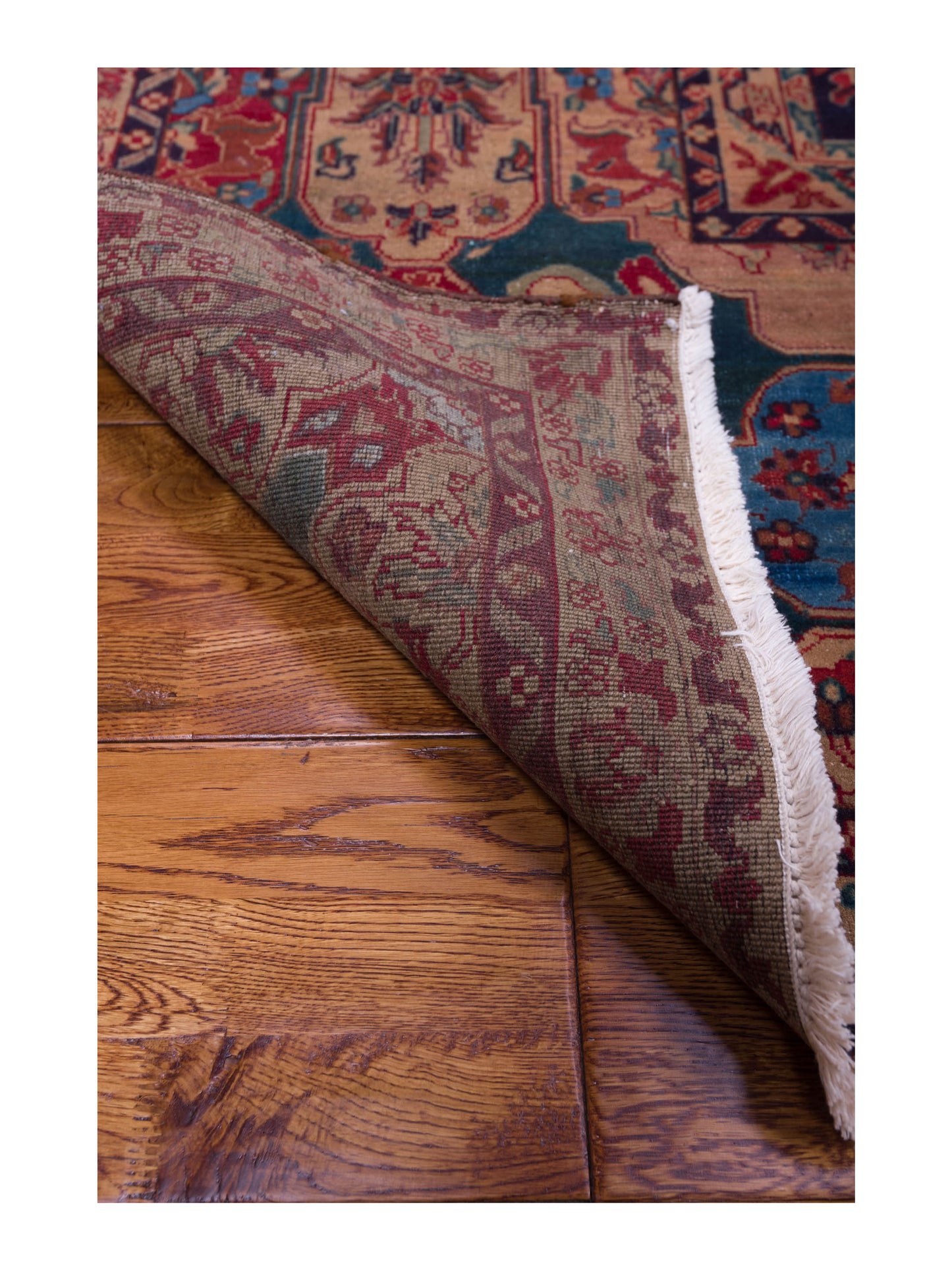 Crown 951009 Plum Teal Green 10x12.10 Hand Knotted Rug