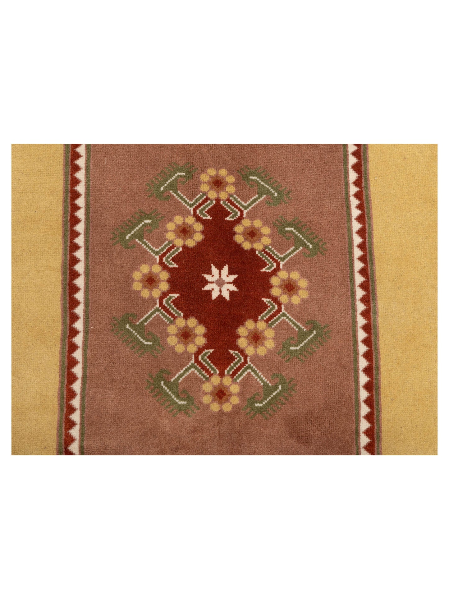 Milas 146150 Plum Green 6.5x10.5 Hand Knotted Rug