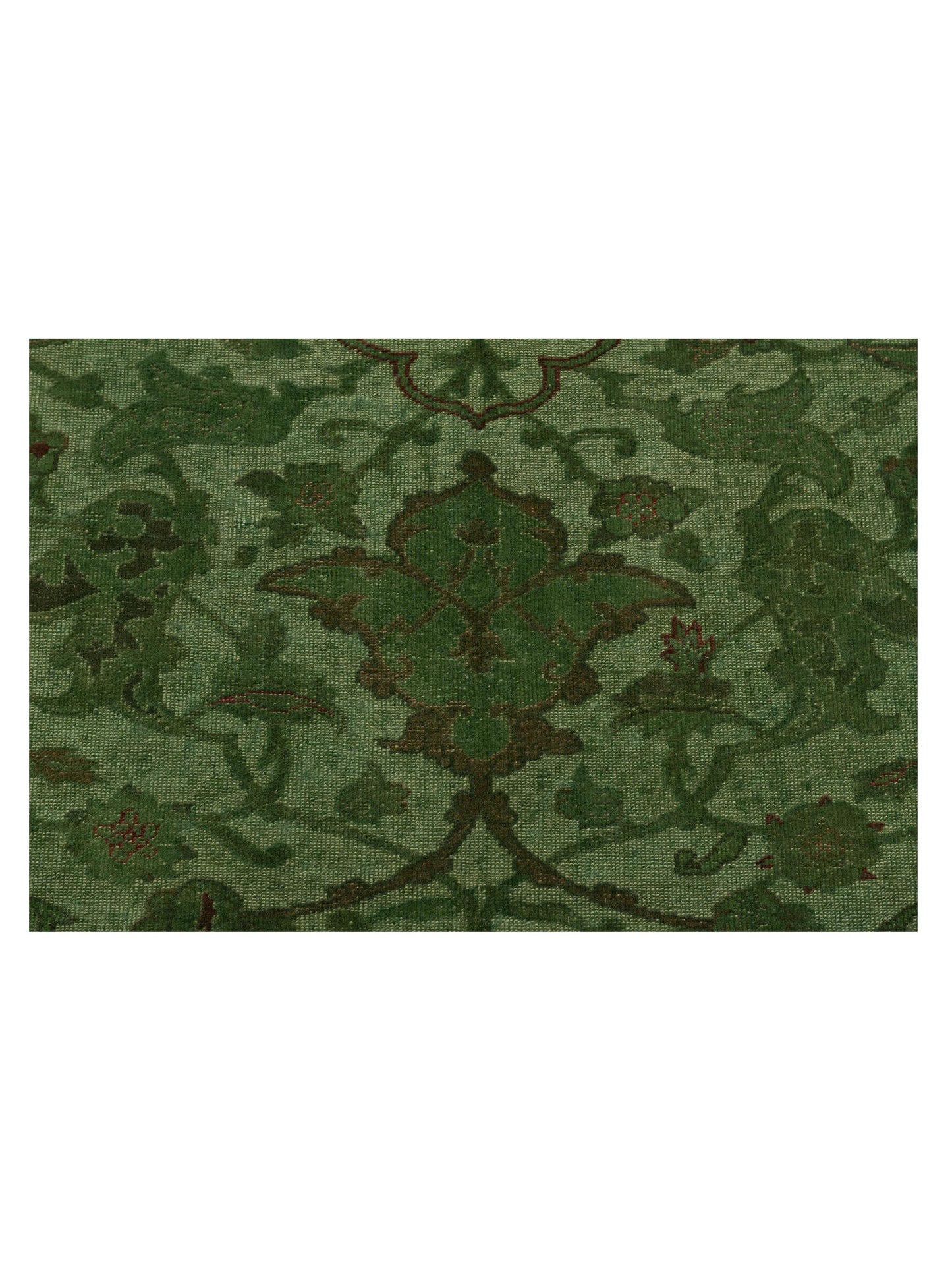 Vintage 104555 Green 6.4x9.4 Hand Knotted Rug