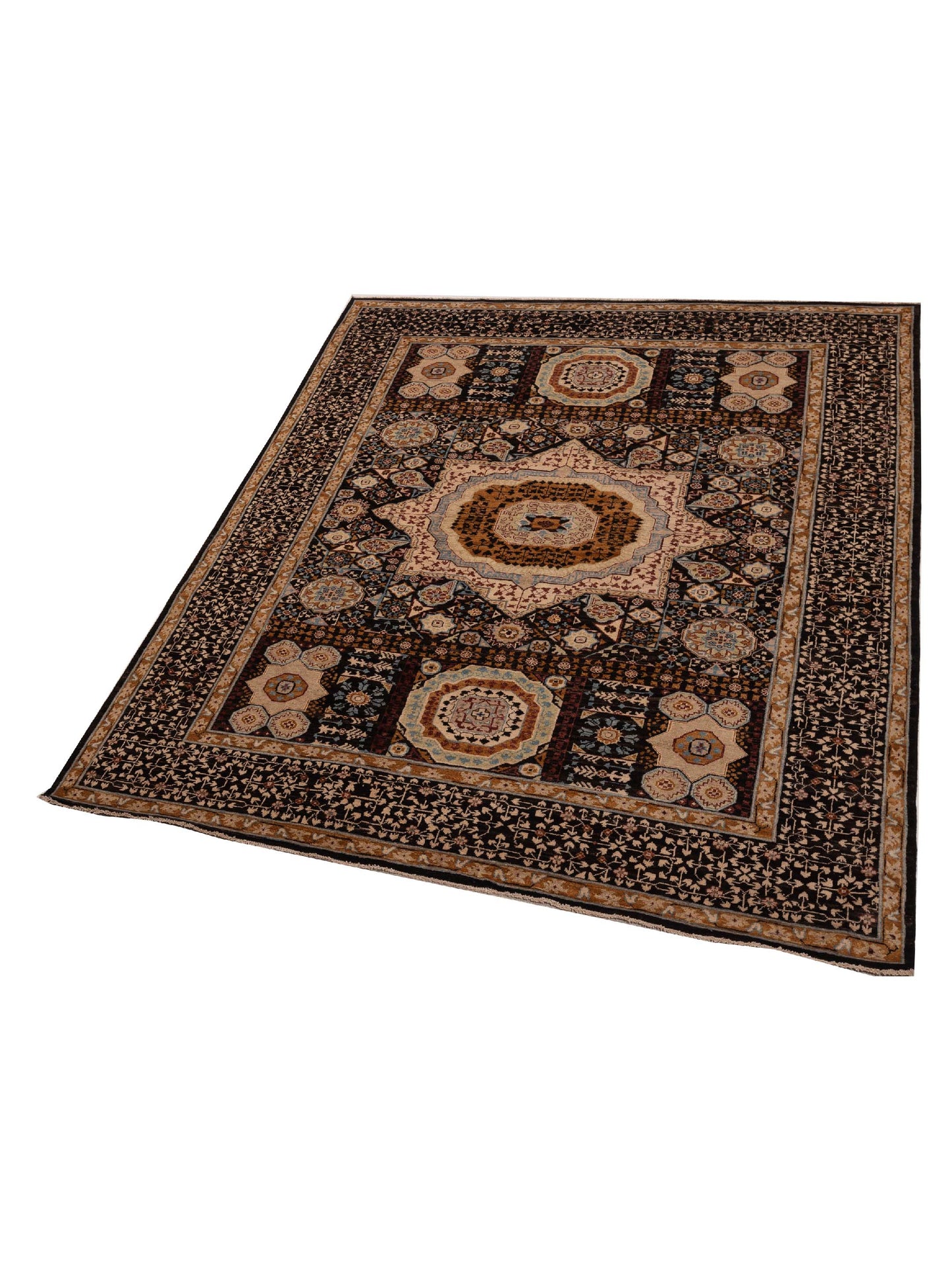 Mamluk 149965 Charcoal Charcoal 8.2x10 Hand Knotted Rug