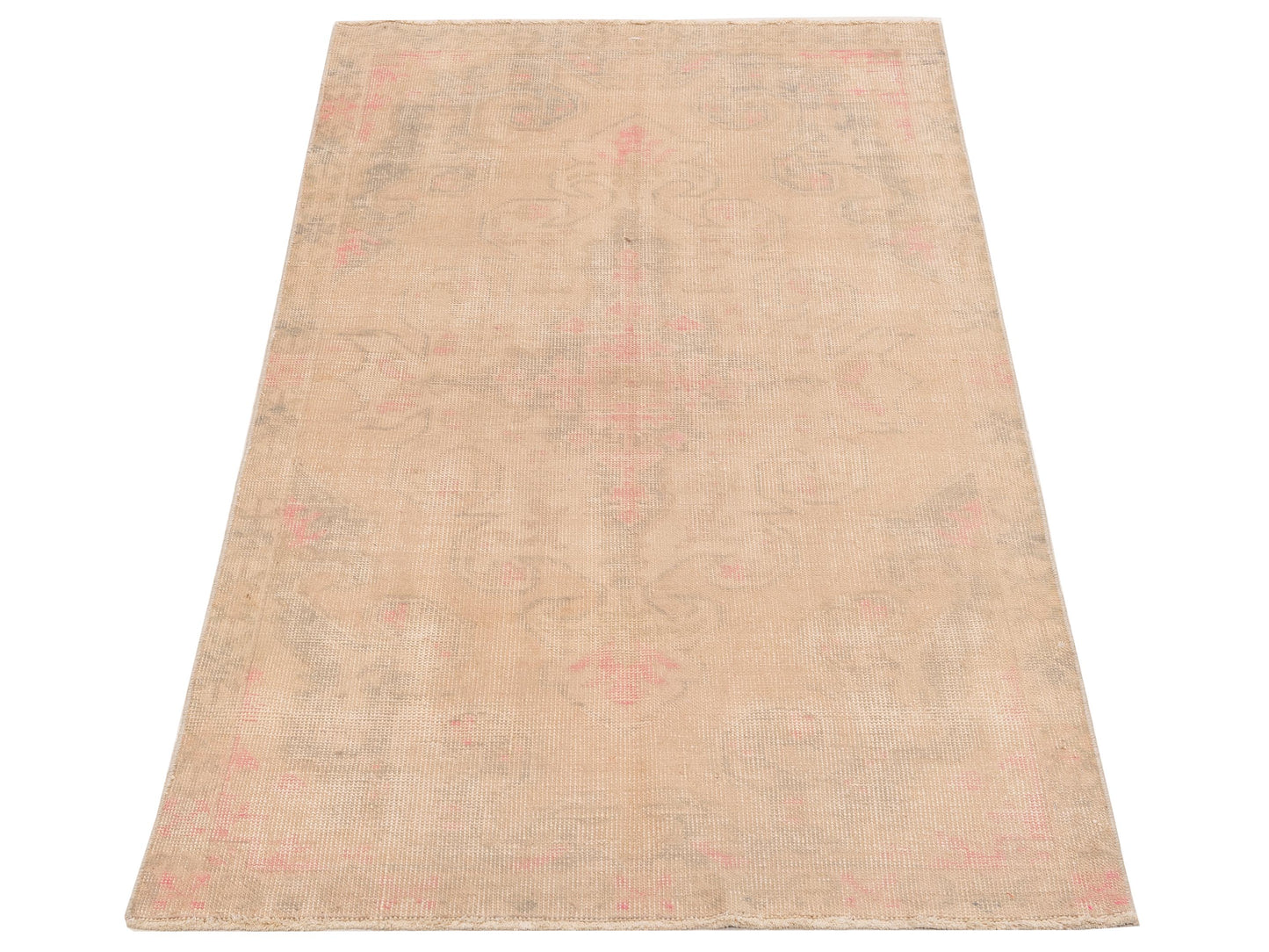 Old Anatolian 131122 Green Pink 4.2x7.2 Hand Knotted Rug