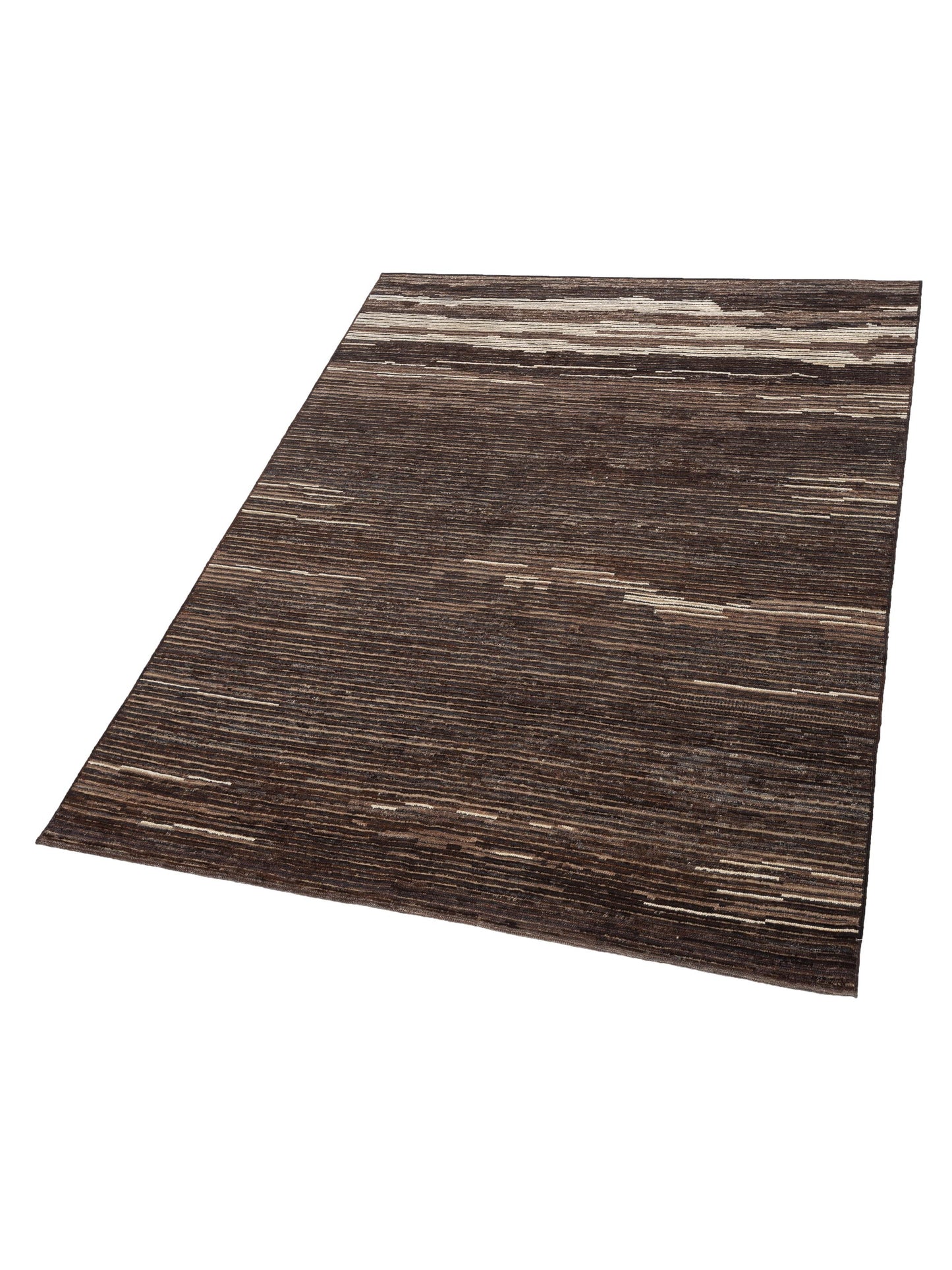 Atlas 134501 Charcoal Brown 7.10x9.10 Hand Knotted Rug