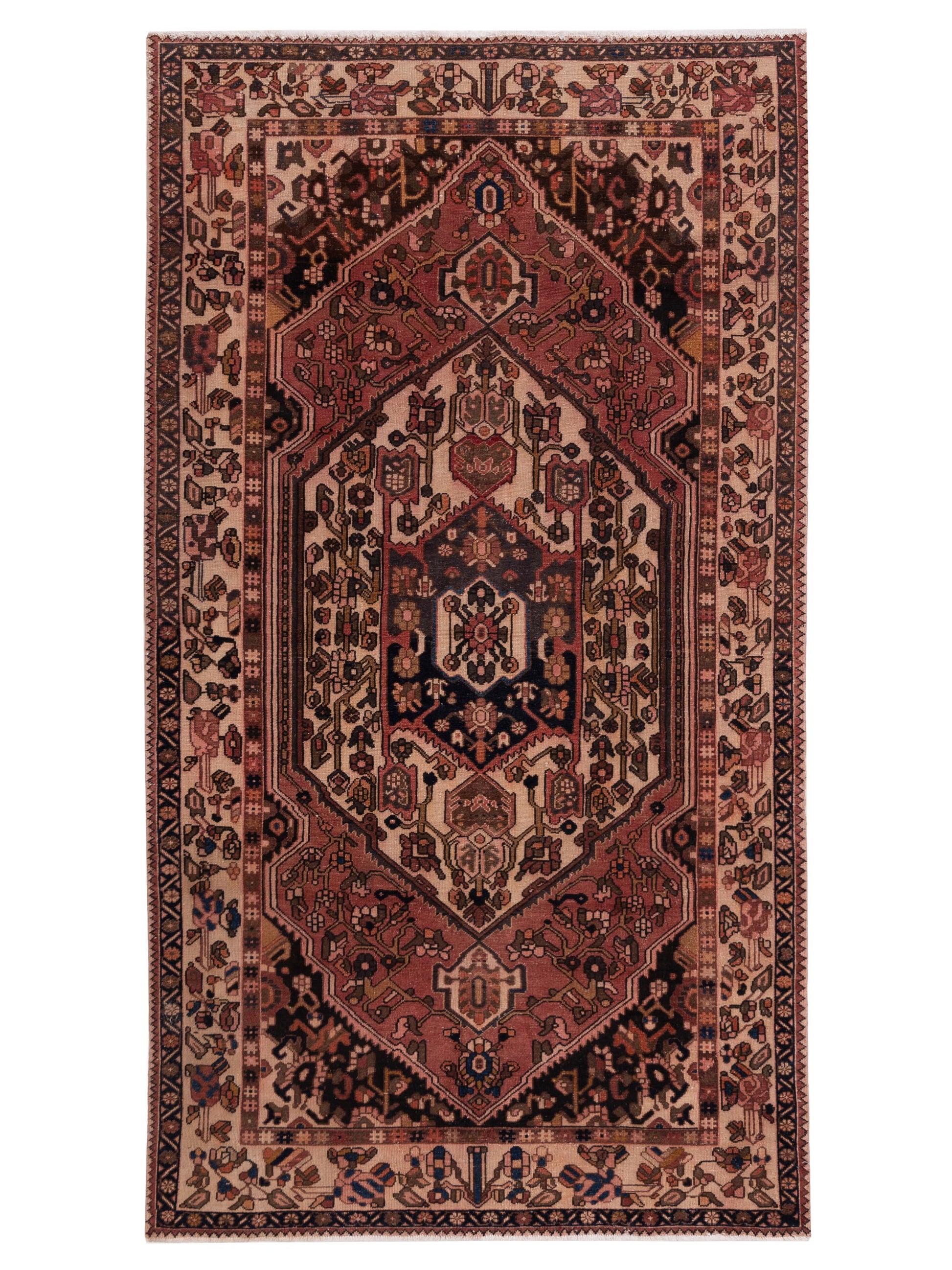 Pasha Persian  Rust Ivory Traditional