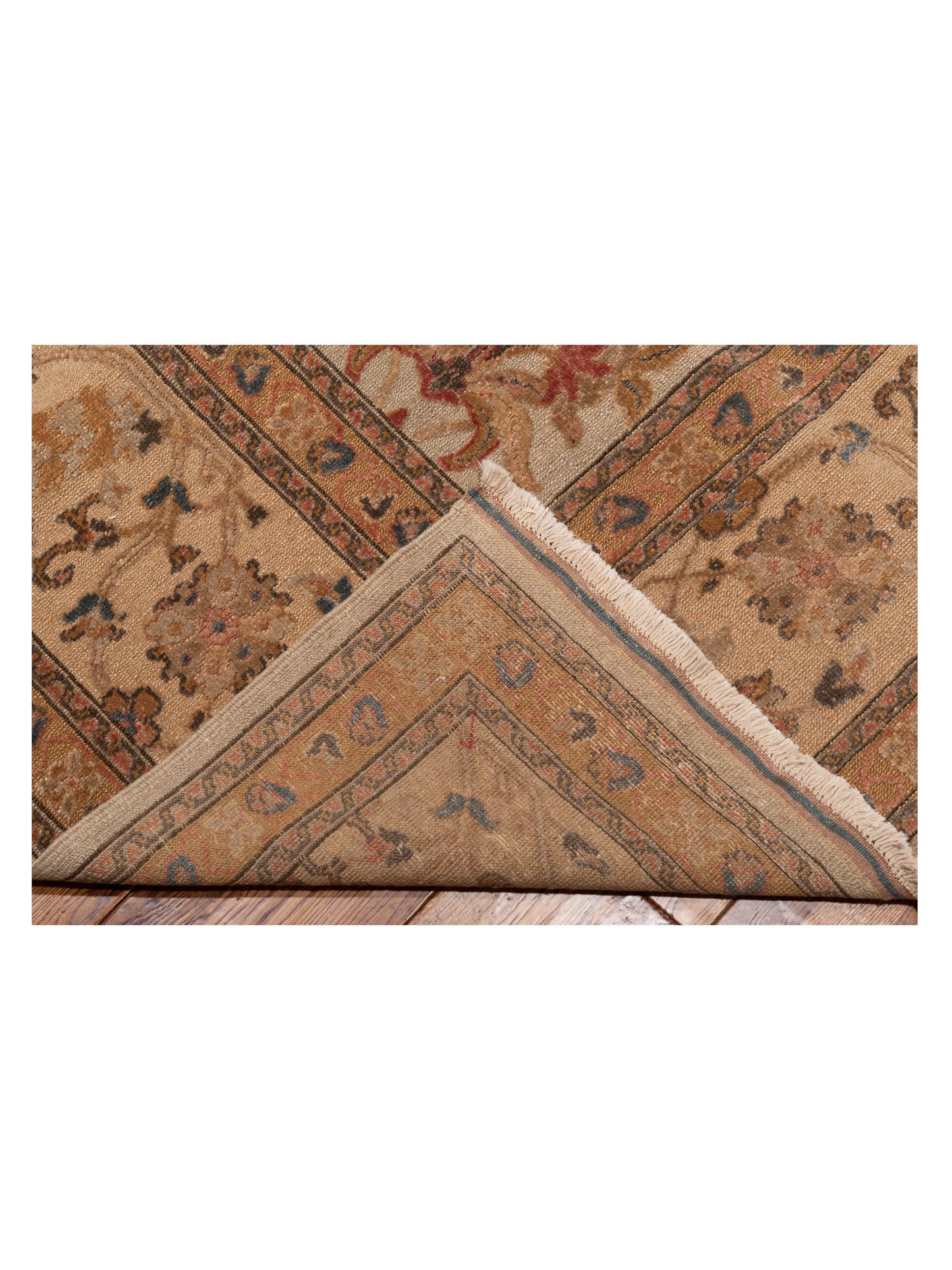 Turkish Elvan 108108 Silver Gold 11.11x18.6 Hand Knotted Rug