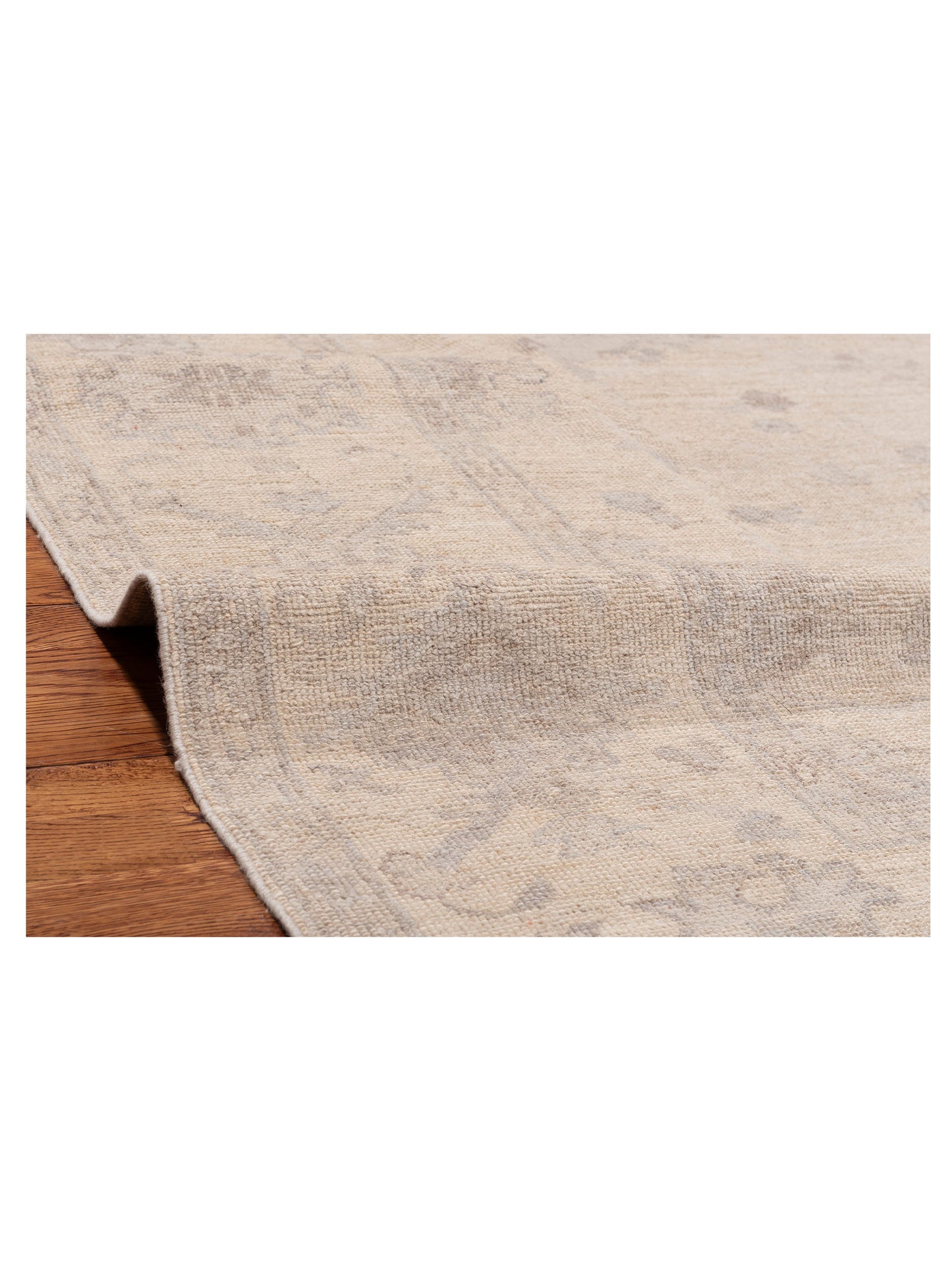 Angora Oushak 152455 Beige Beige 8.10x10.2 Hand Knotted Rug