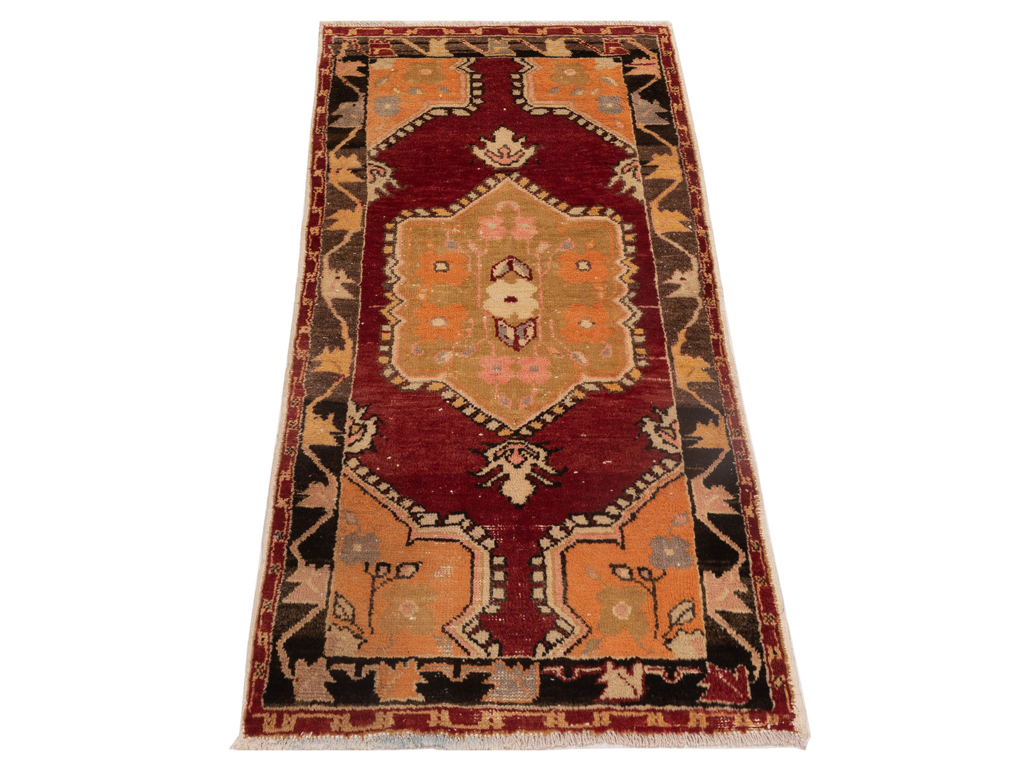 Old Anatolian 148499 Red Brown 2.10x5.10 Hand Knotted Rug