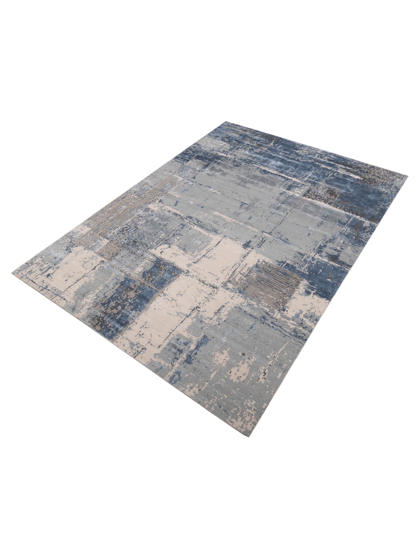 Tibetino 153845 Silver Blue 10x14.2 Hand Knotted Rug