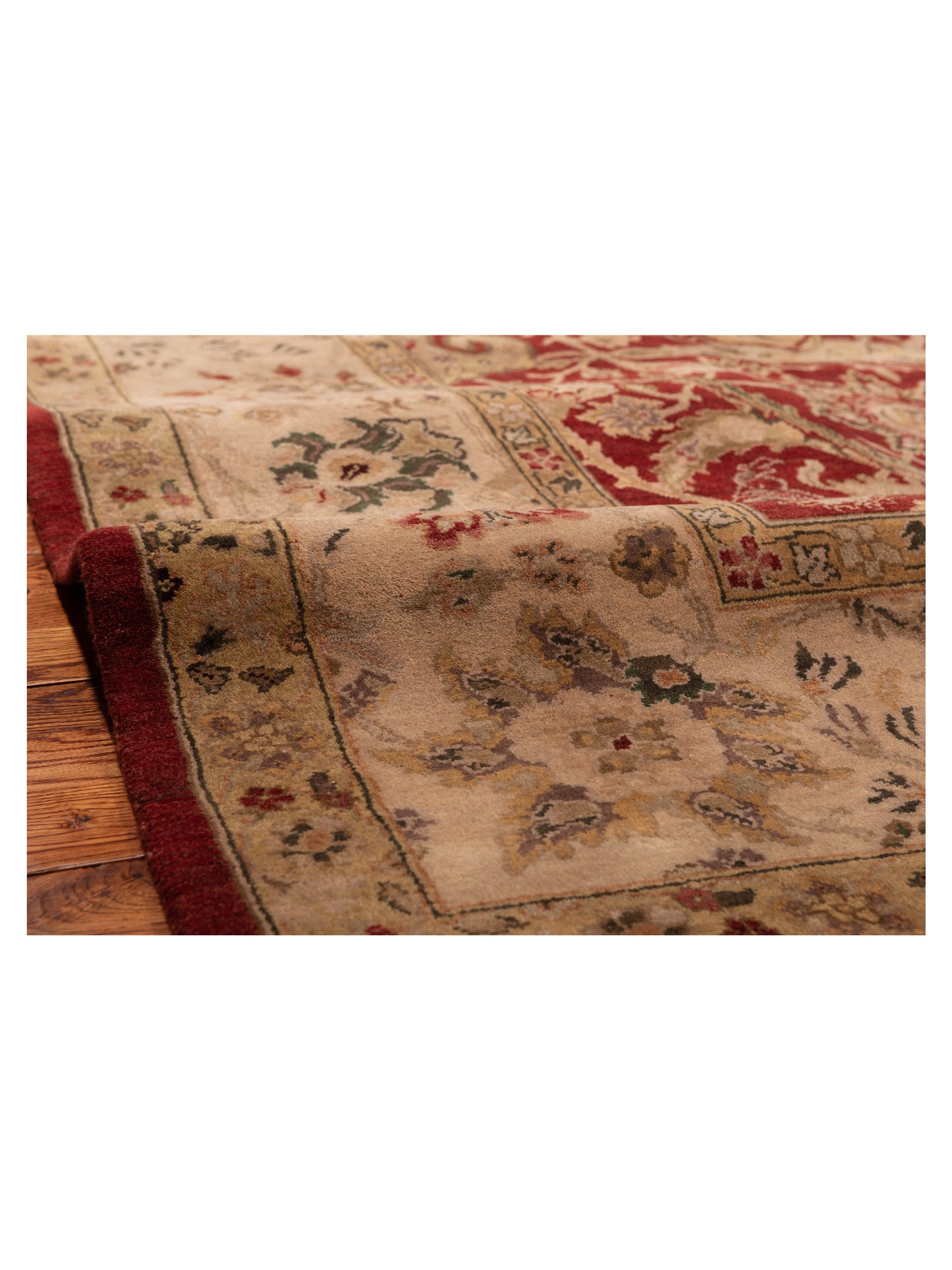 Crown 92263 Red Ivory 9.2x12.2 Hand Knotted Rug