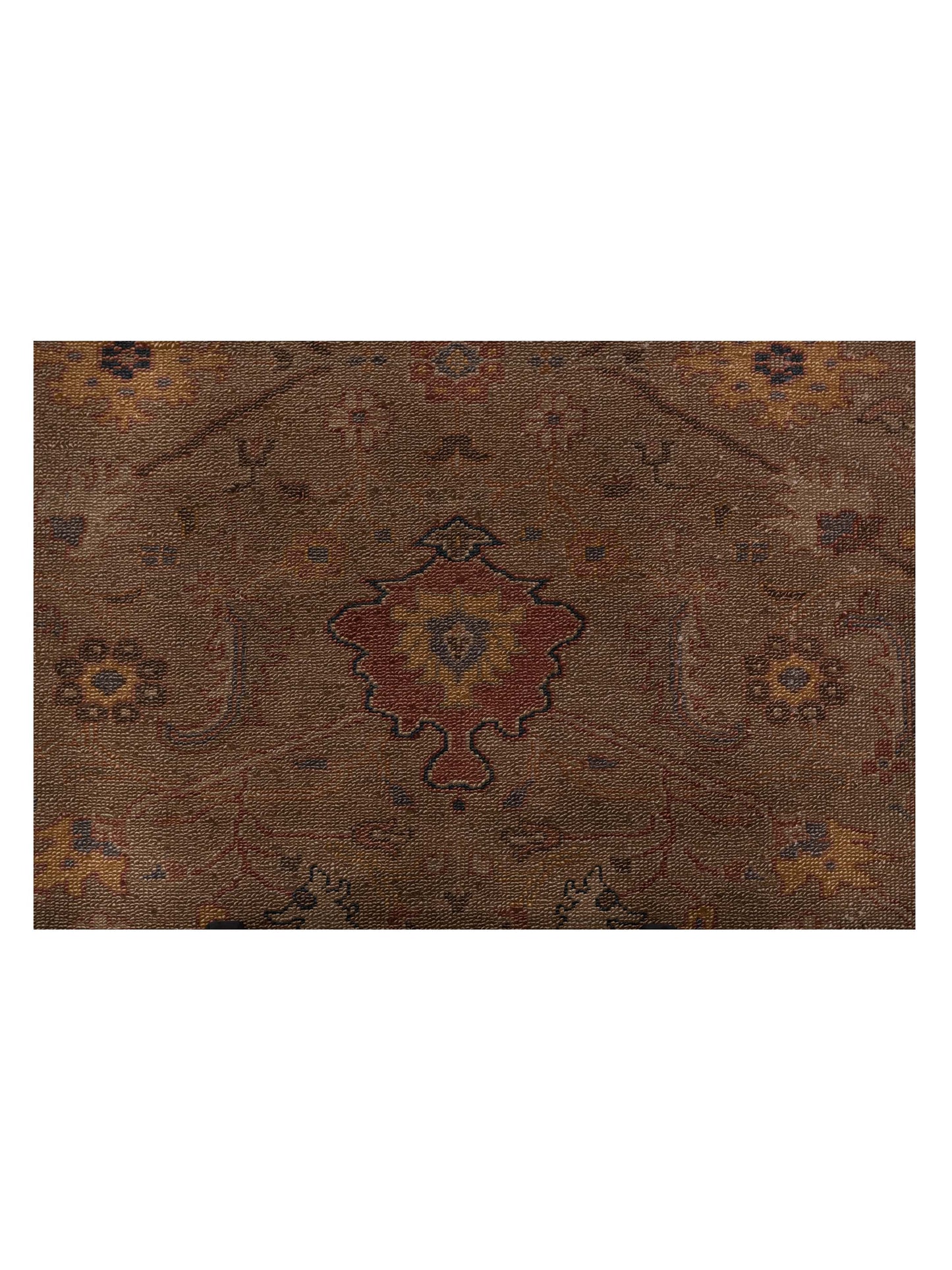 Turkish Elvan 76036 Green Pink 12.2x17.4 Hand Knotted Rug