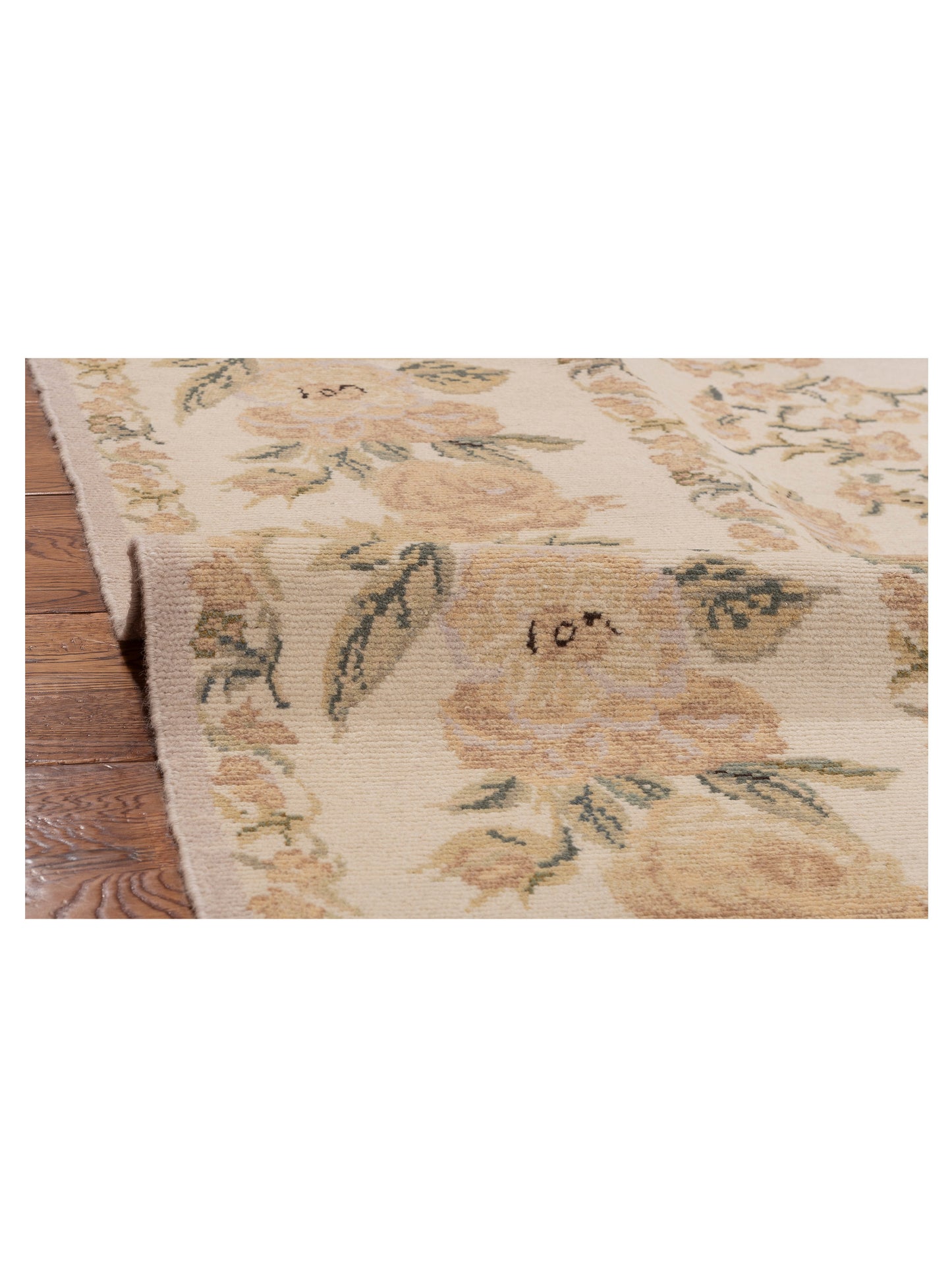Bouquet 107521 Ivory Ivory 10.3x13.1 Hand Knotted Rug