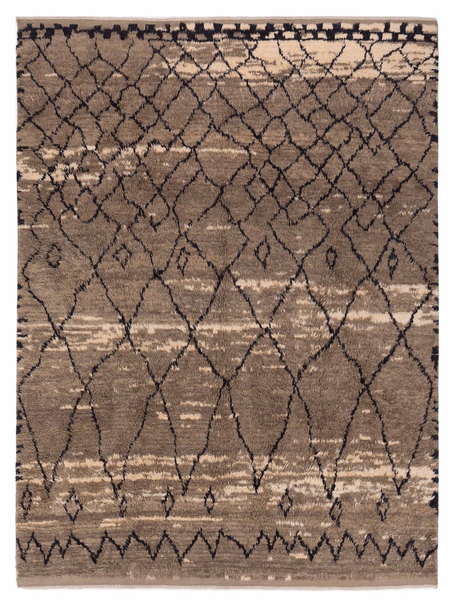 Pasha Berber  Brown Charcoal Contemporary