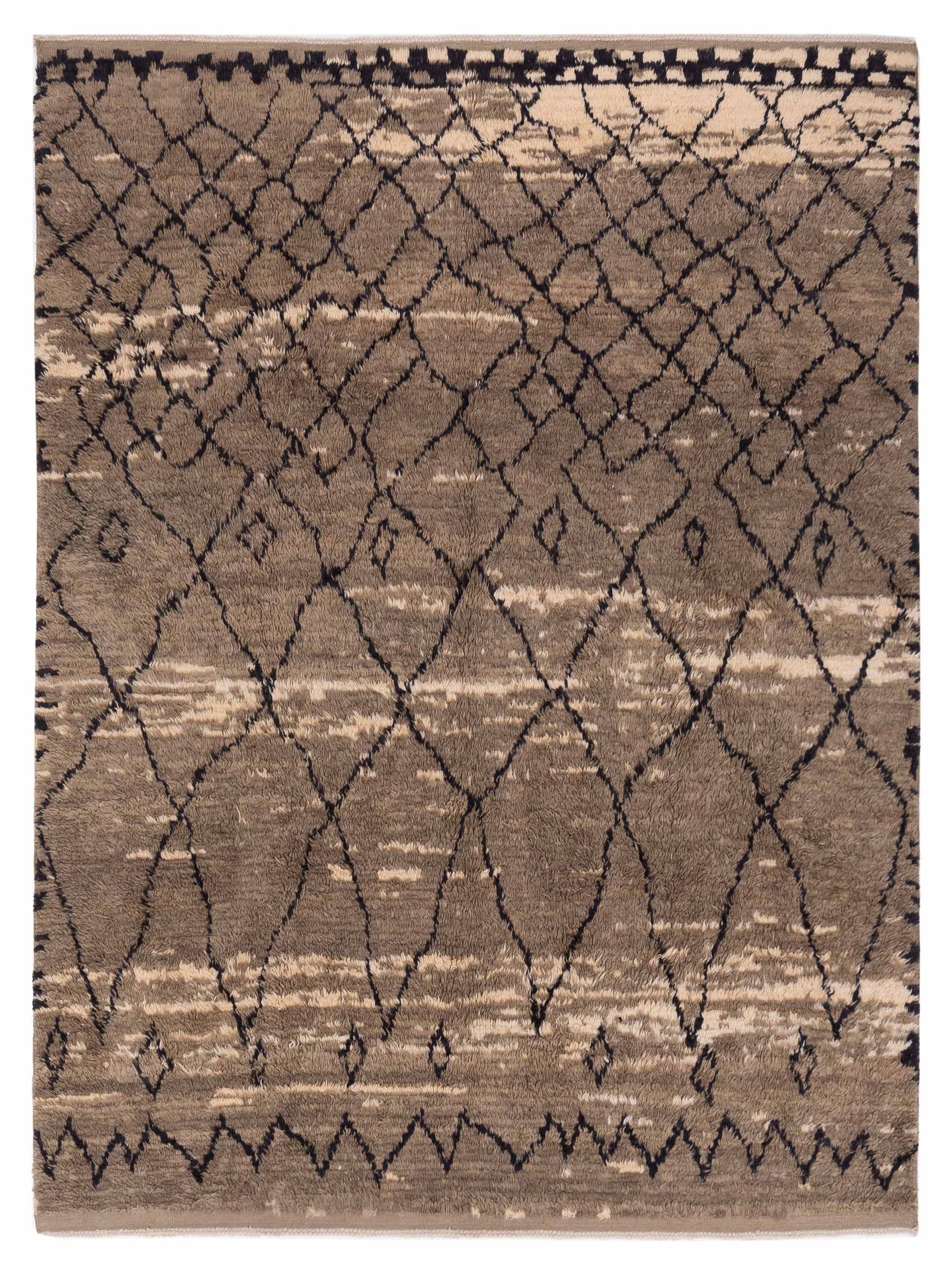Pasha Berber  Brown Charcoal Contemporary