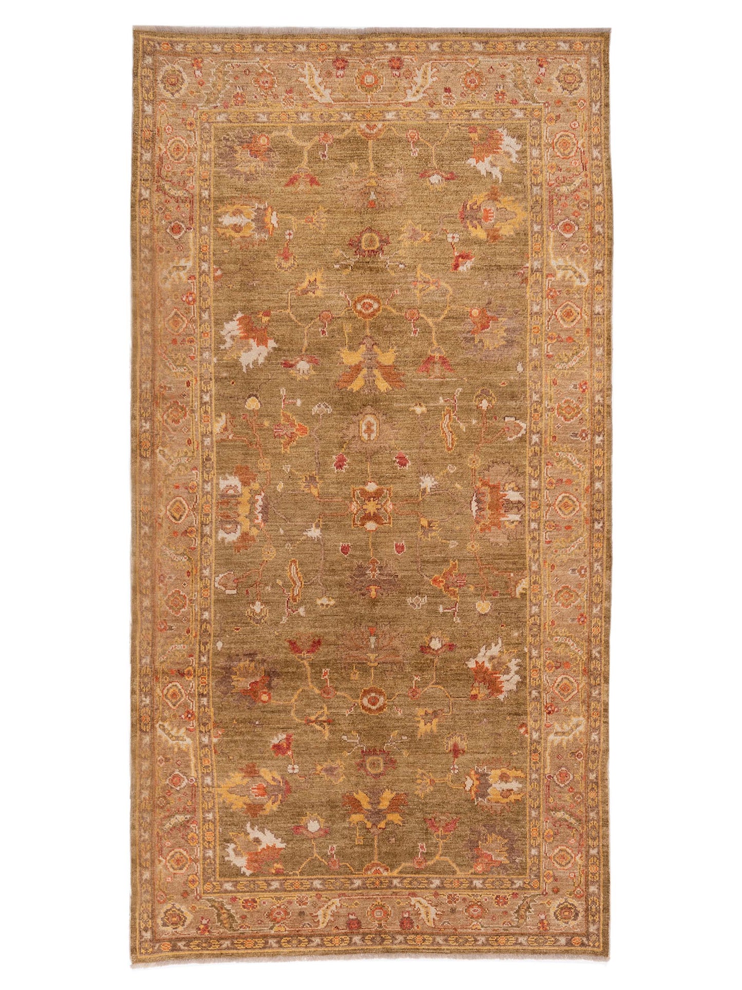 Anadol Angora Oushak  Green Light Brown Traditional