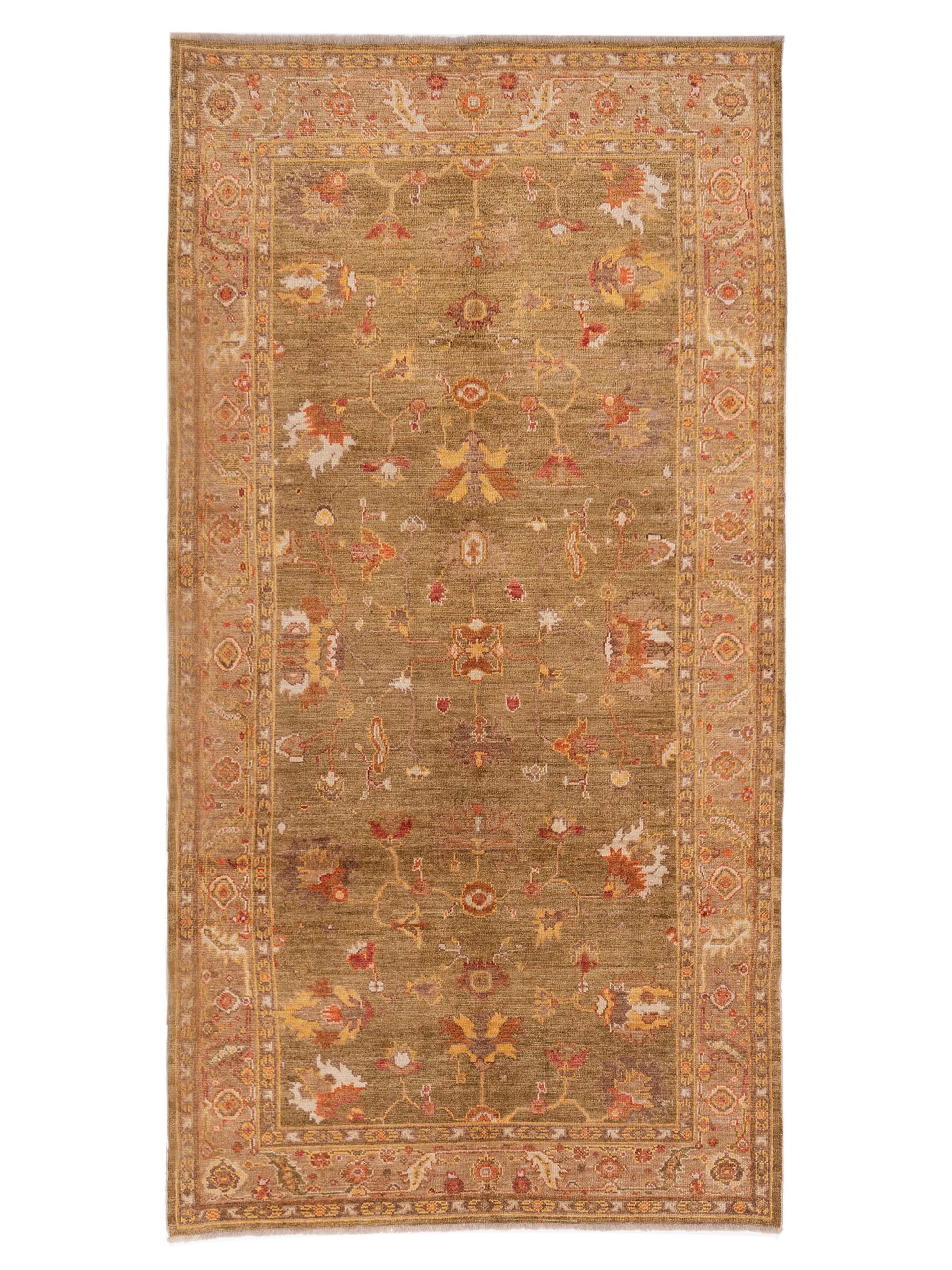 Anadol Angora Oushak  Green Light Brown Traditional