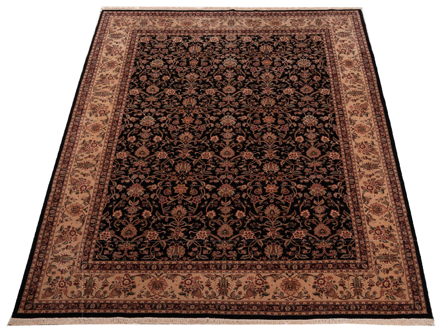 Magnolia 94298 Black Beige 8.9x12.1 Hand Knotted Rug