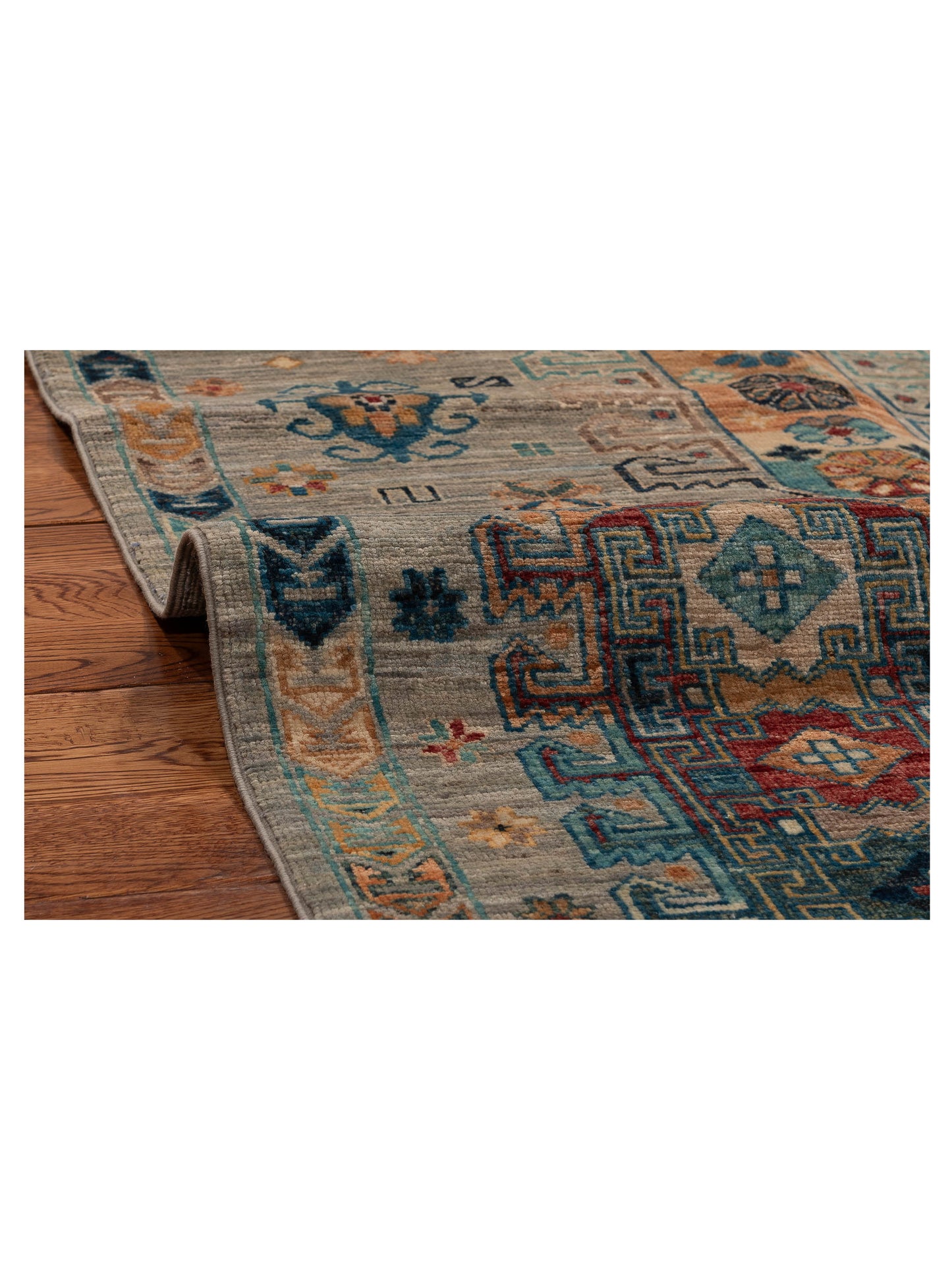 Artisan Kars 152193 Gray Gray 4.2x6.1 Hand Knotted Rug