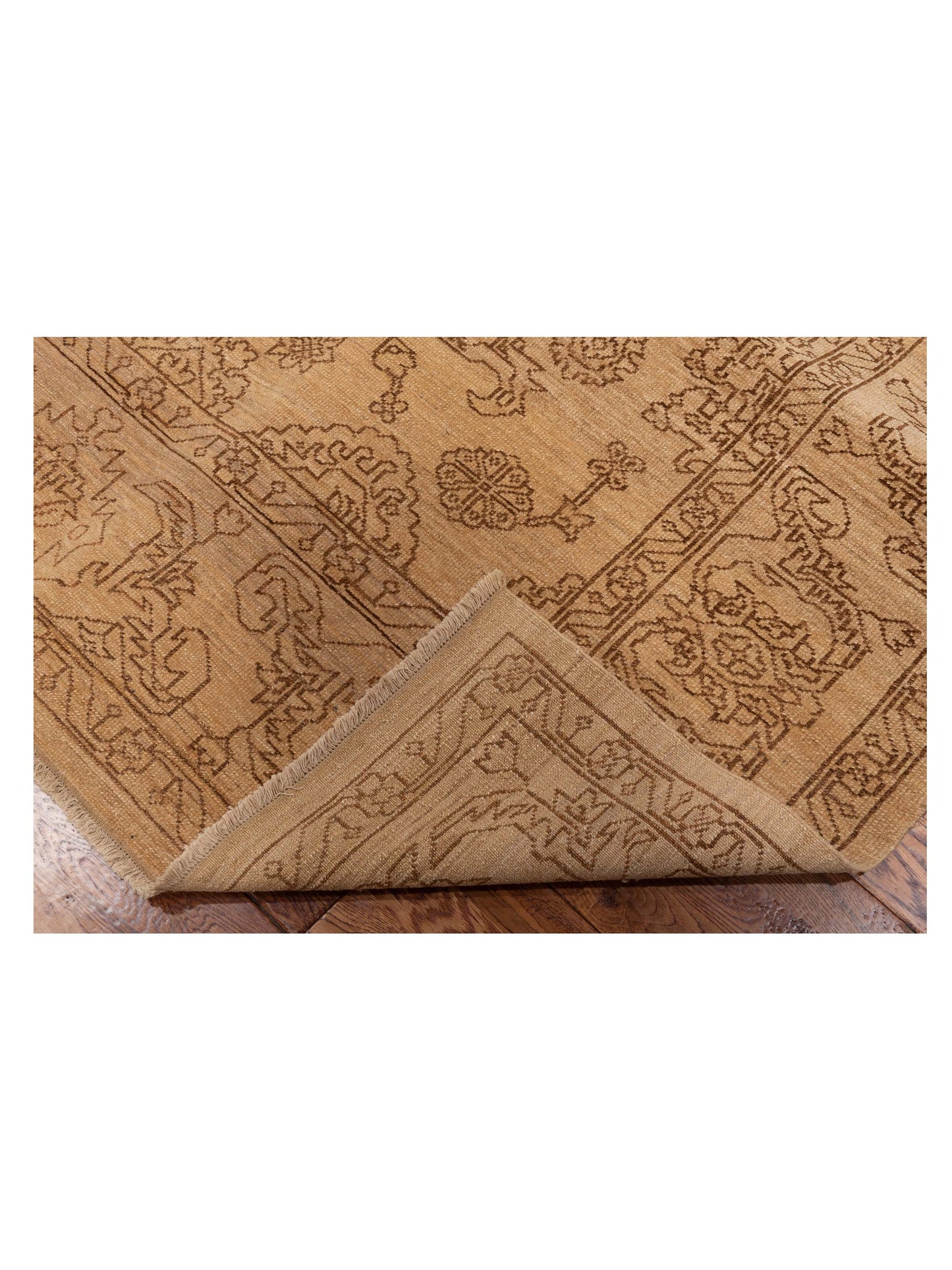 Defne Emerald Gold Copper 6.1x8.11 Hand Knotted Rug